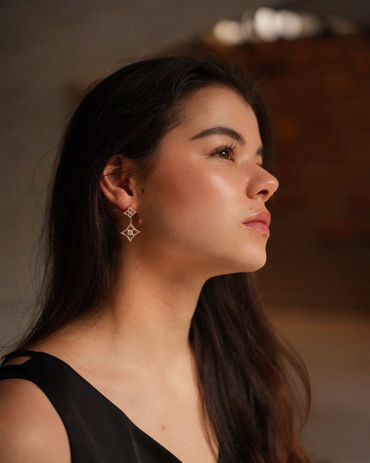 Ravishing Obs – kite star elegant earrings