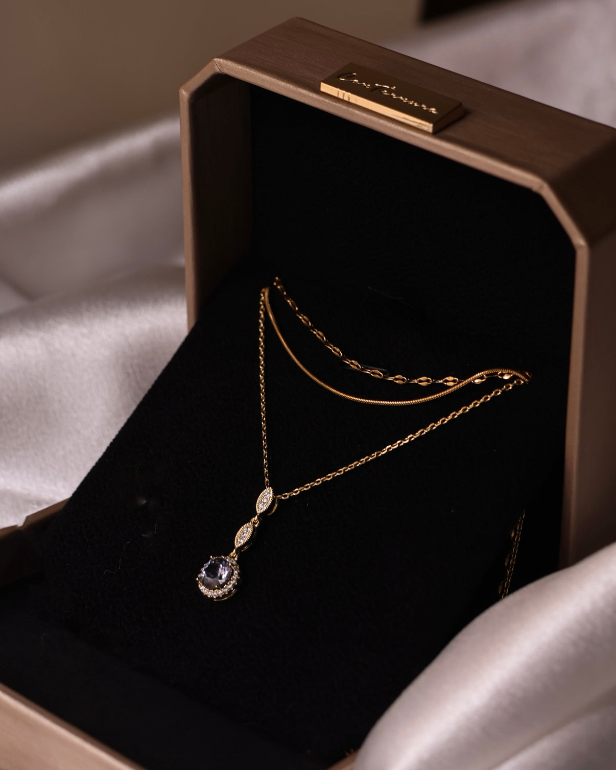 Treasure | 3-Layer Necklace, Alexandrite necklace, vintage elegant design