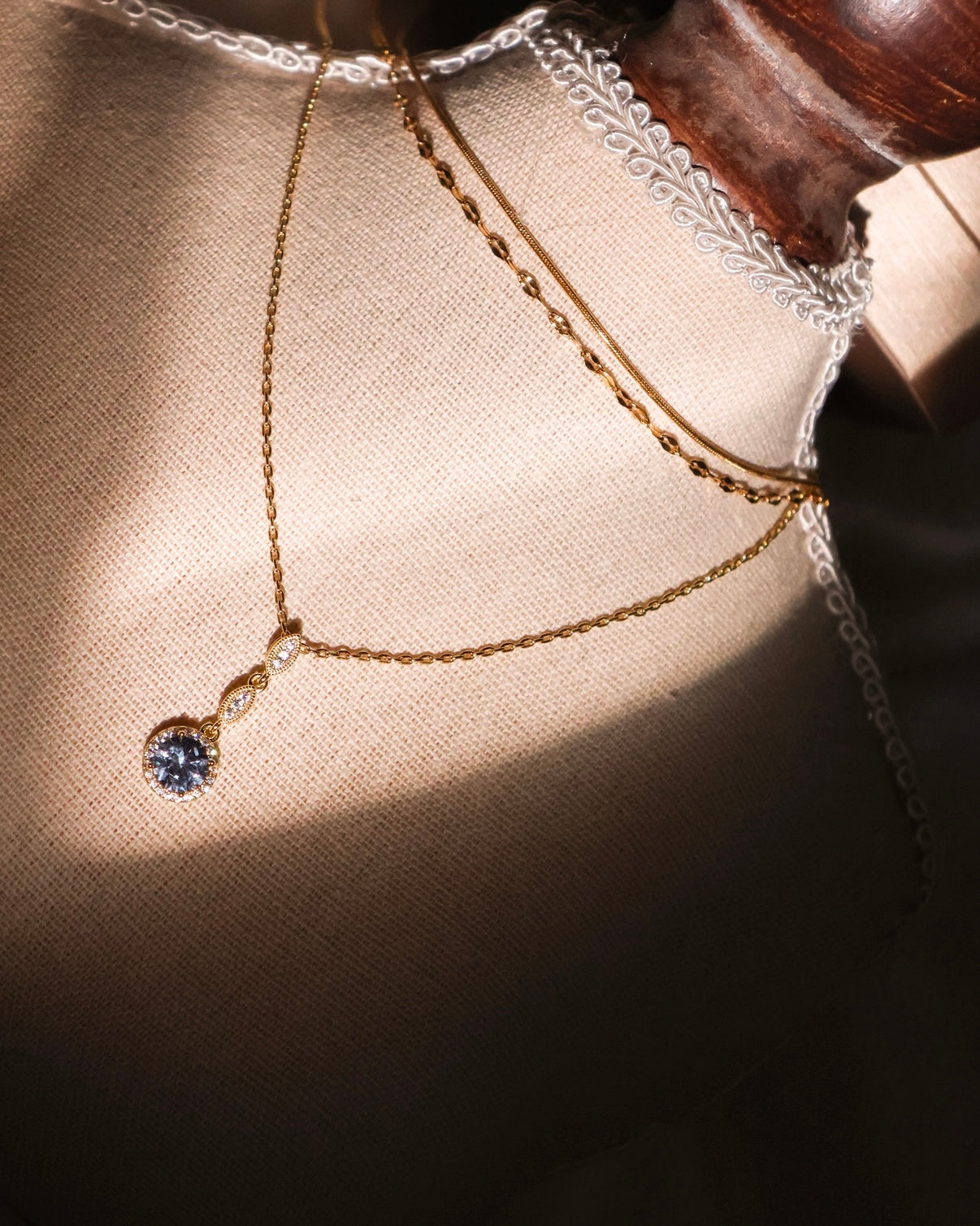 Treasure | 3-Layer Necklace, Alexandrite necklace, vintage elegant design