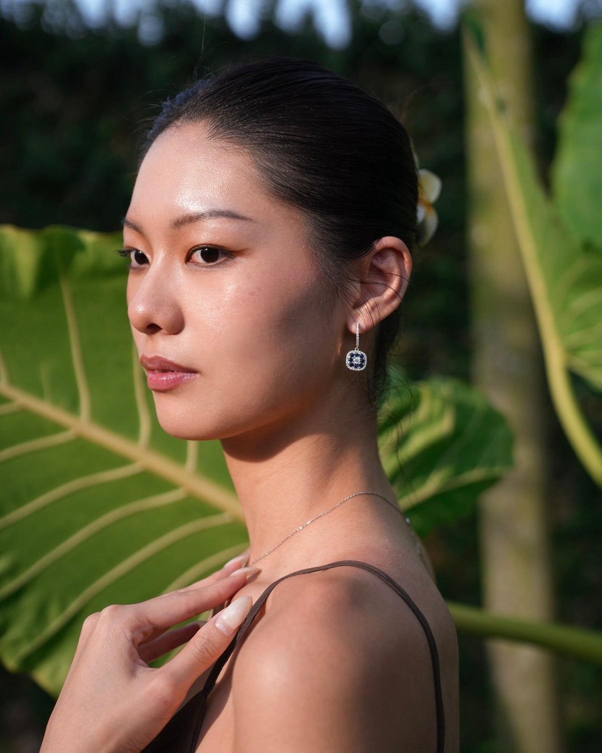 Moonlit Tide diamond dangling earrings | elegant and subtle