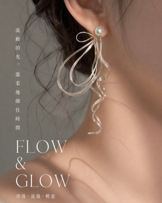 Flow & Glow: handmade dip art earrings