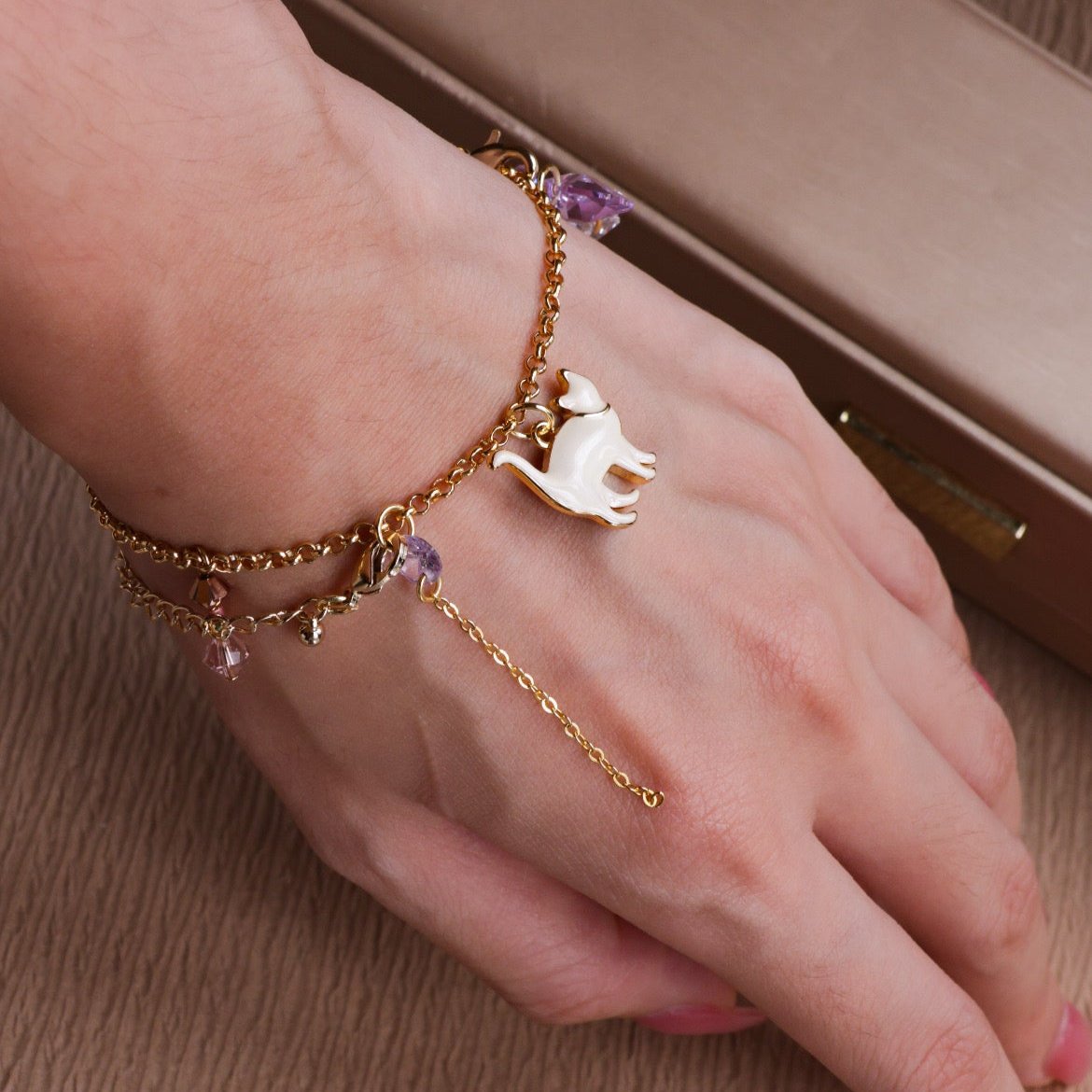 bag chain/ bracelet [2 in 1] Gem and the deer