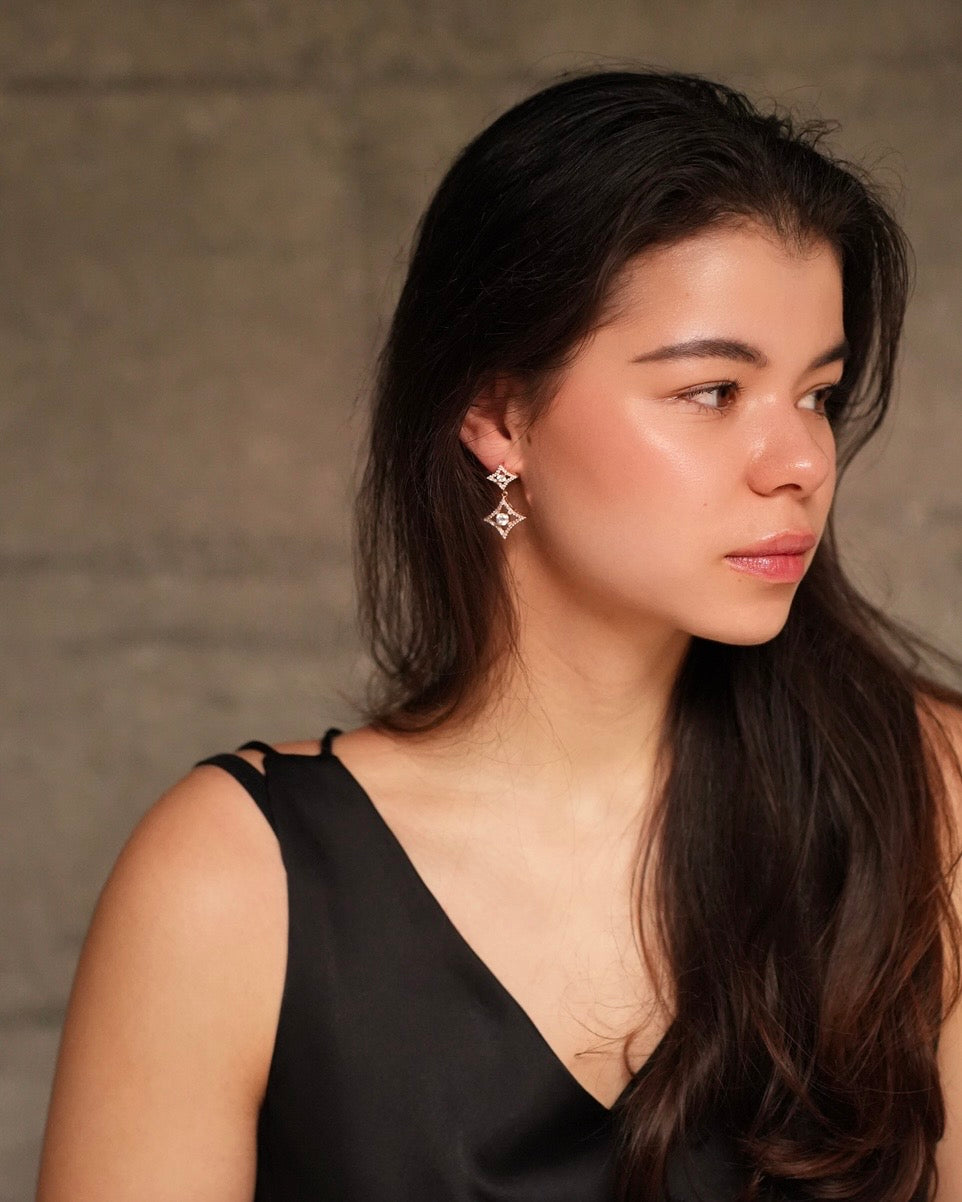 Ravishing Obs – kite star elegant earrings