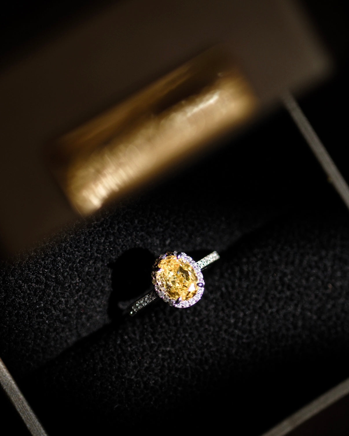 Wildflower Shine Oval Yellow Gemstone Ring | 18K White Gold Handcrafted Unique Design | Symbol of Freedom, Resilience & Natural Beauty