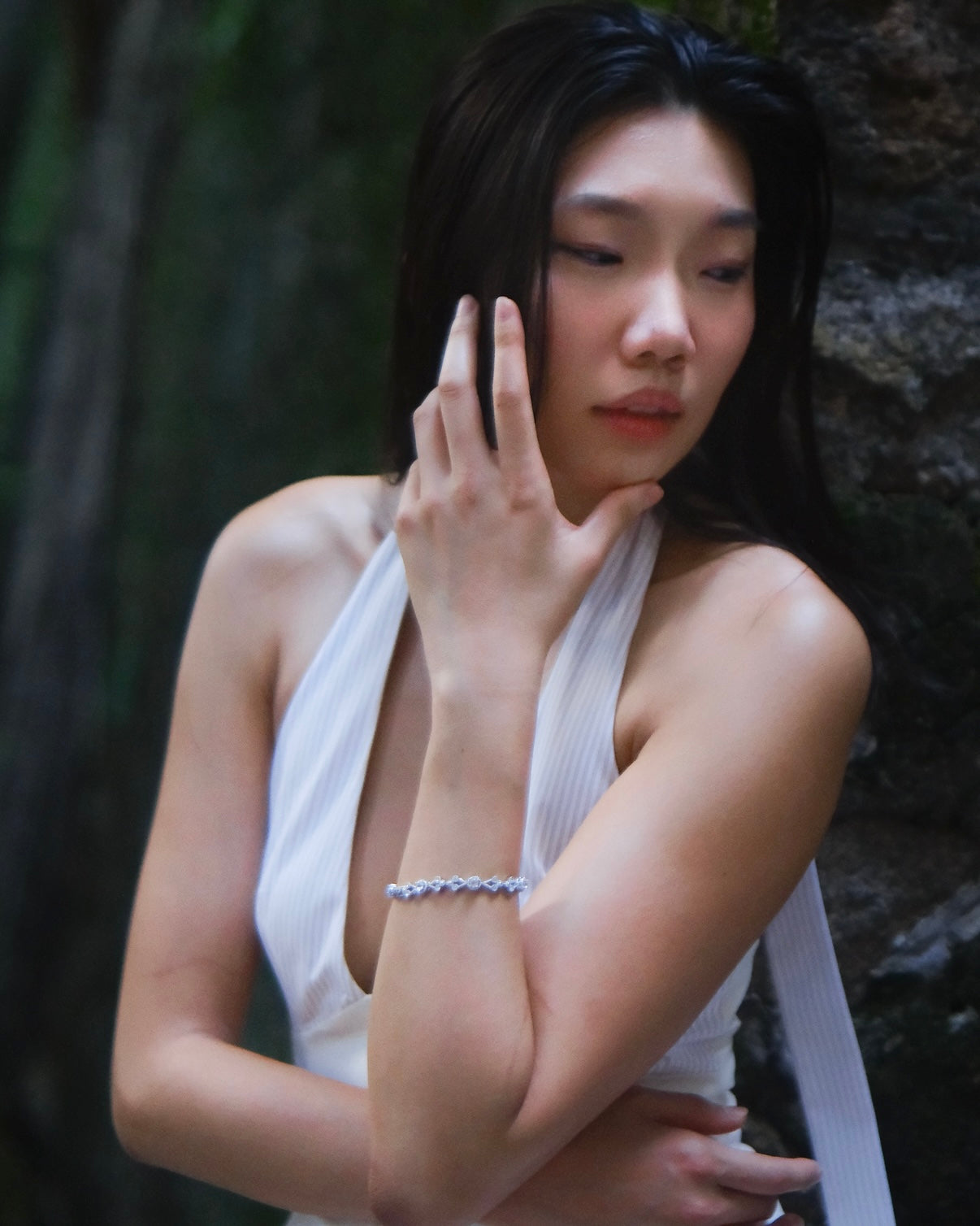 In the Next Life: Memory Wave Statement Bracelet (Silver) Set