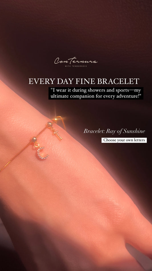 Ray of Sunshine| Classic personalised gold bracelet