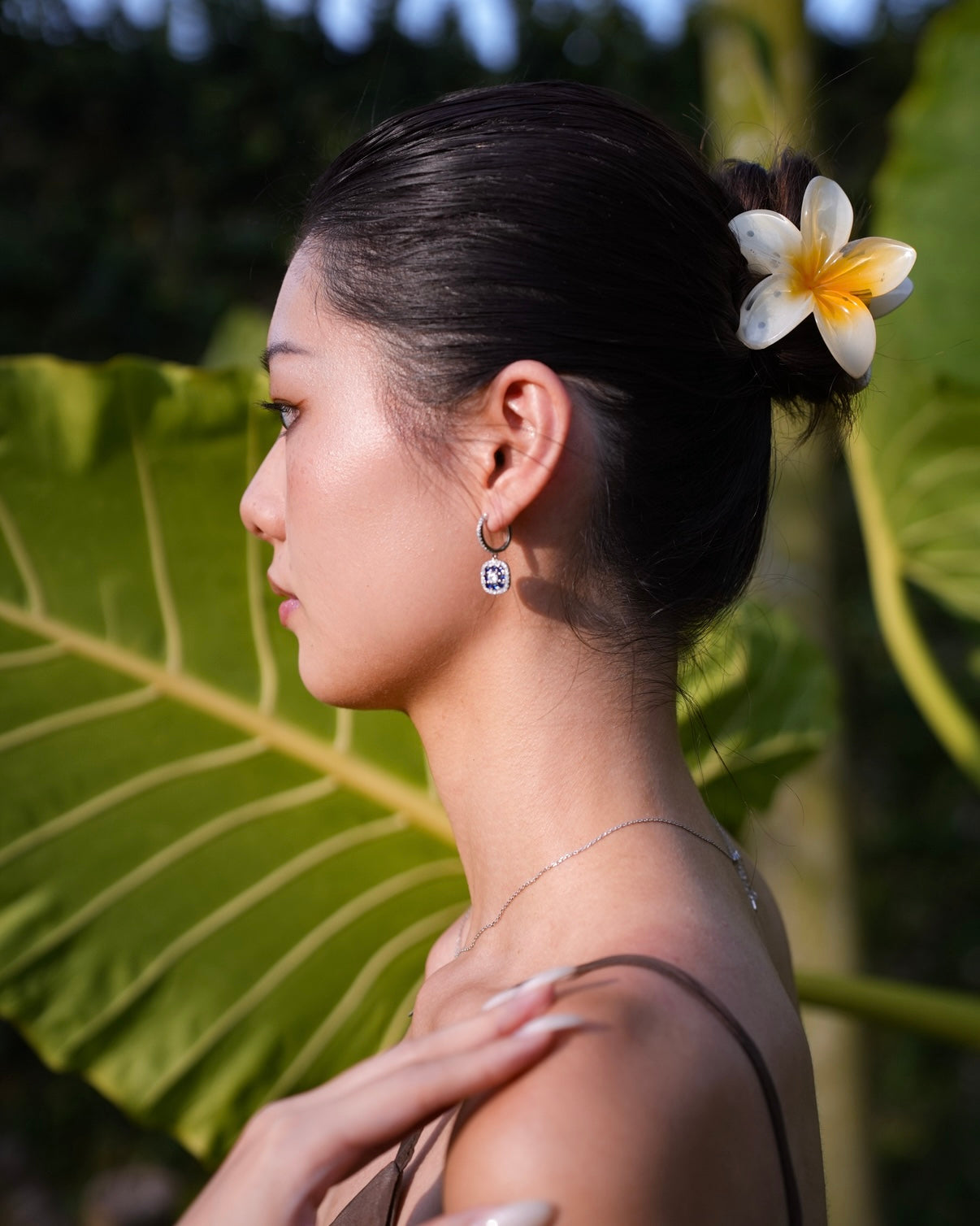 Moonlit Tide diamond dangling earrings | elegant and subtle