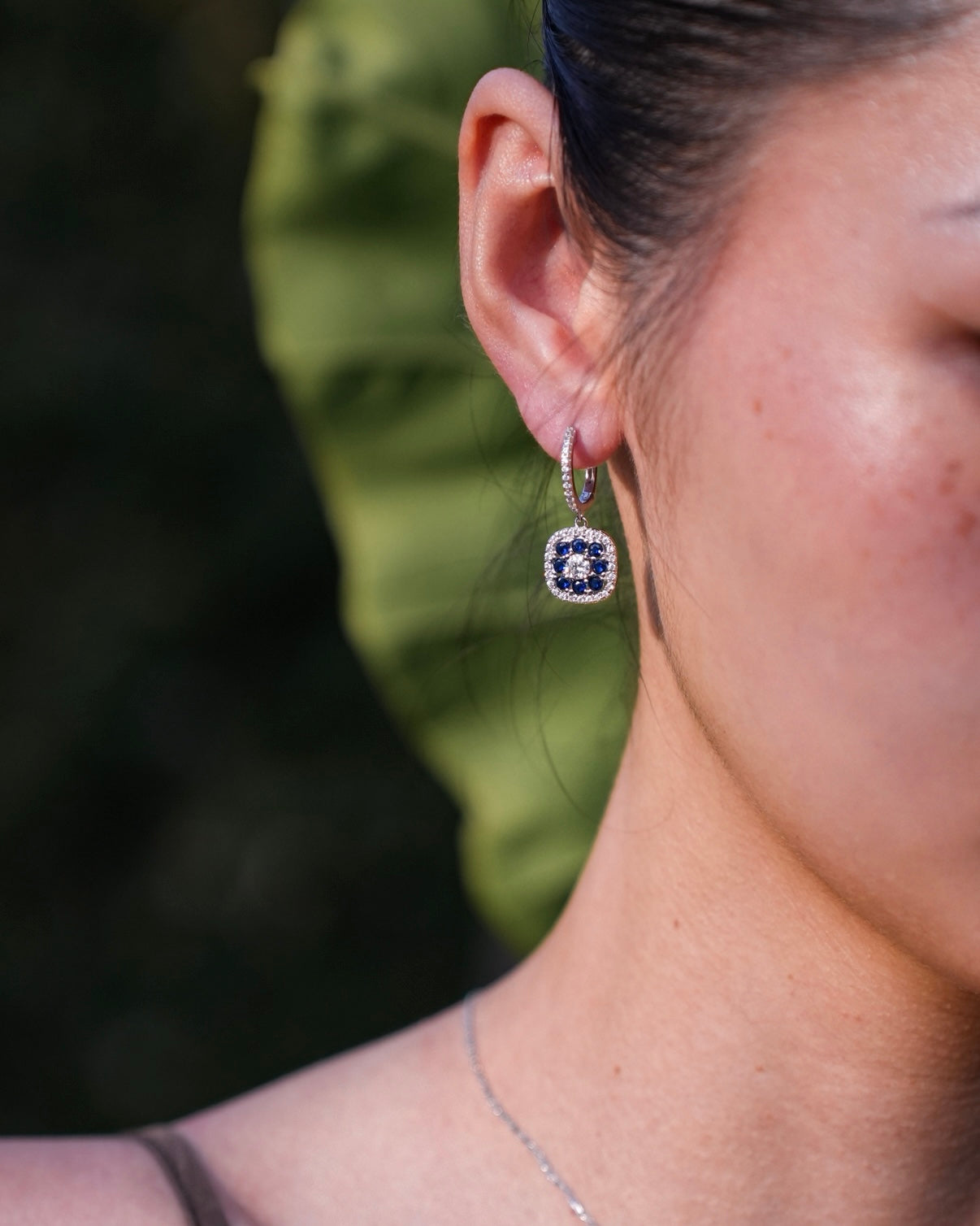 Moonlit Tide diamond dangling earrings | elegant and subtle