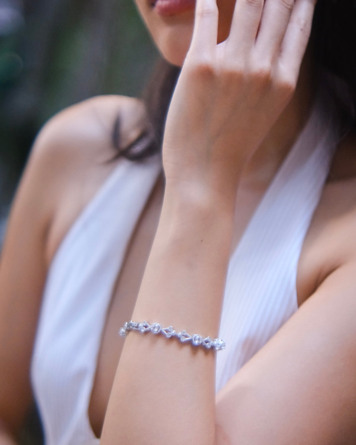 In the Next Life: Memory Wave Statement Bracelet (Silver) Set