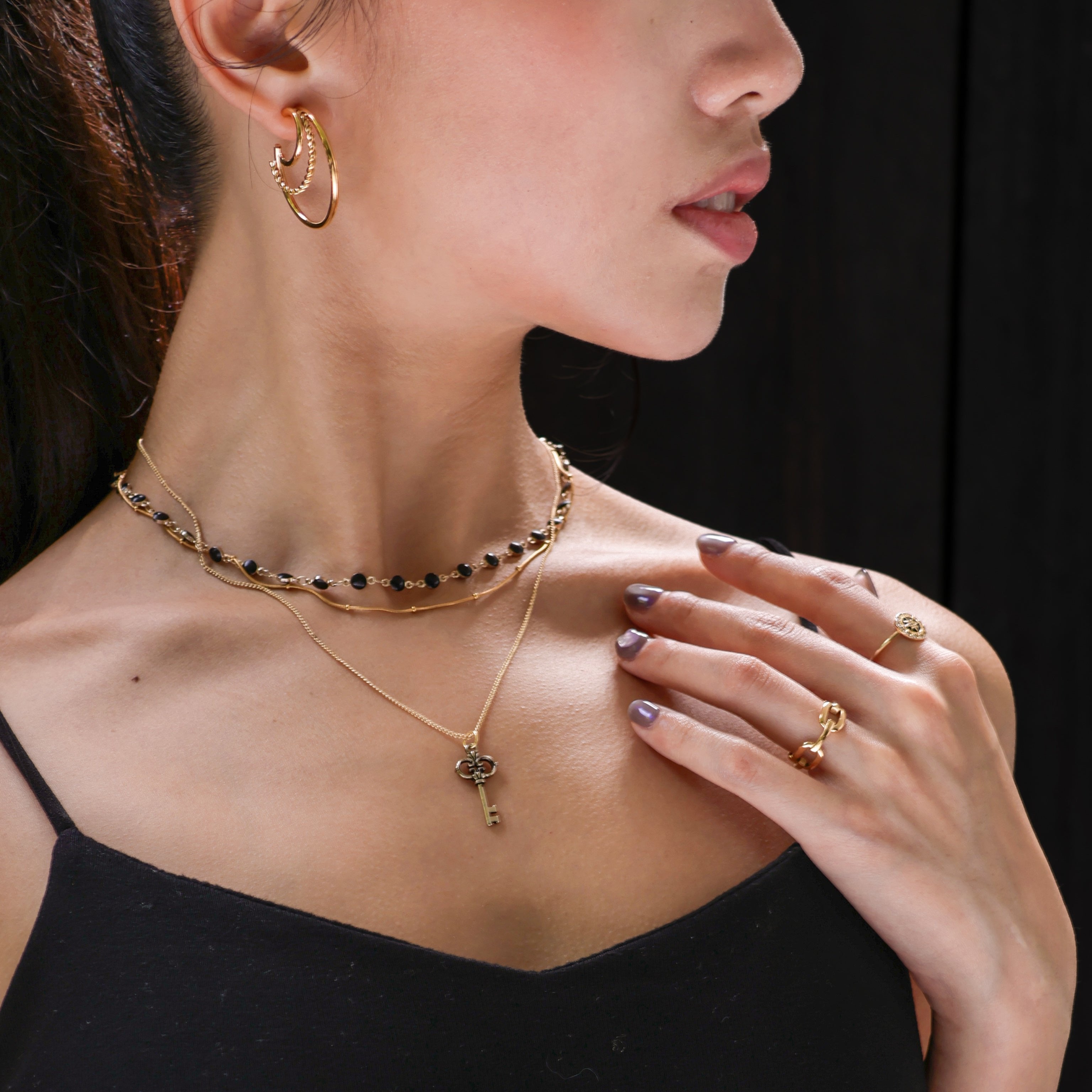 Trinity Hoops | Golden Hoops Modern earrings