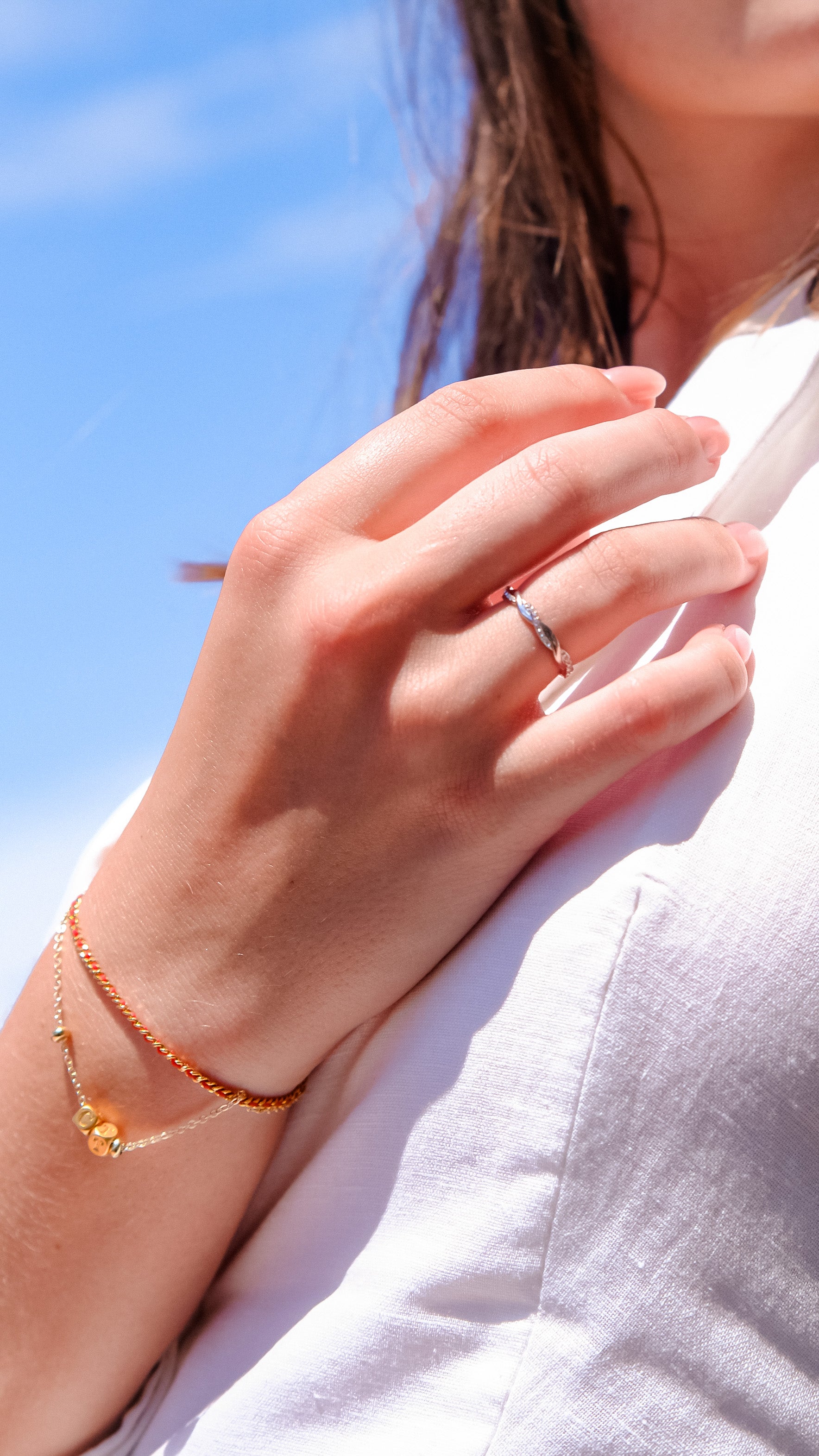 Wave - classic ring design | Everyday wear - Rosegold/ Platinum