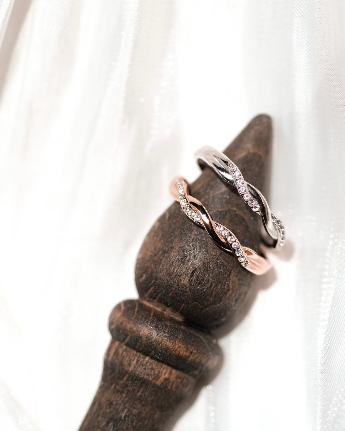 Wave - classic ring design | Everyday wear - Rosegold/ Platinum