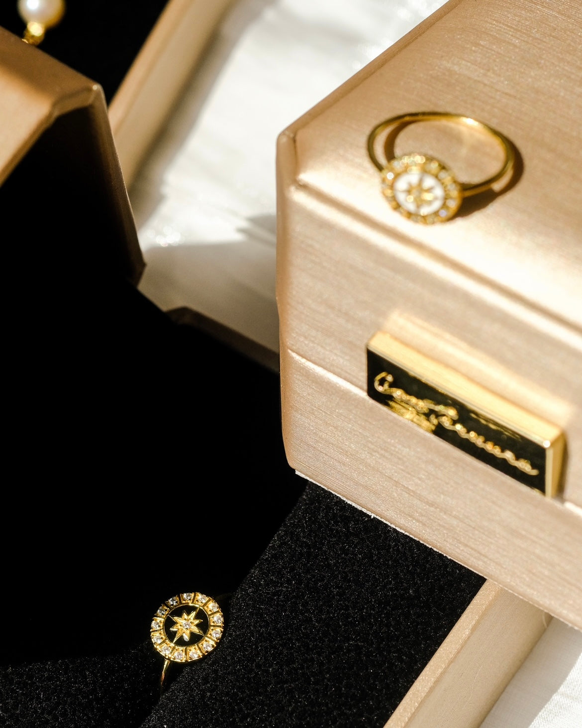 Sky Compass - Collection Peterpan | Friendship ring - silver plated with 18k Gold - chic -  European art