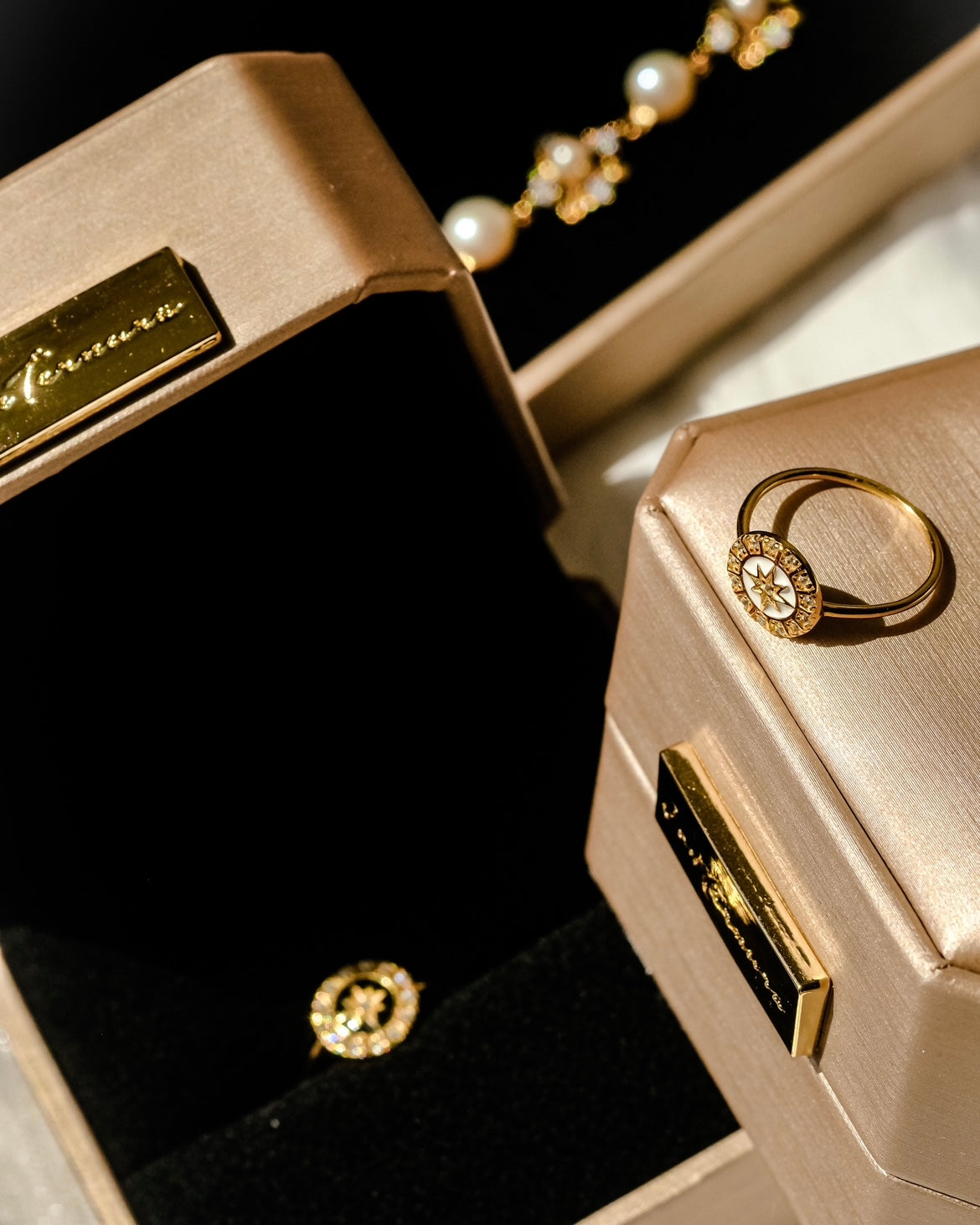 Sky Compass - Collection Peterpan | Friendship ring - silver plated with 18k Gold - chic -  European art