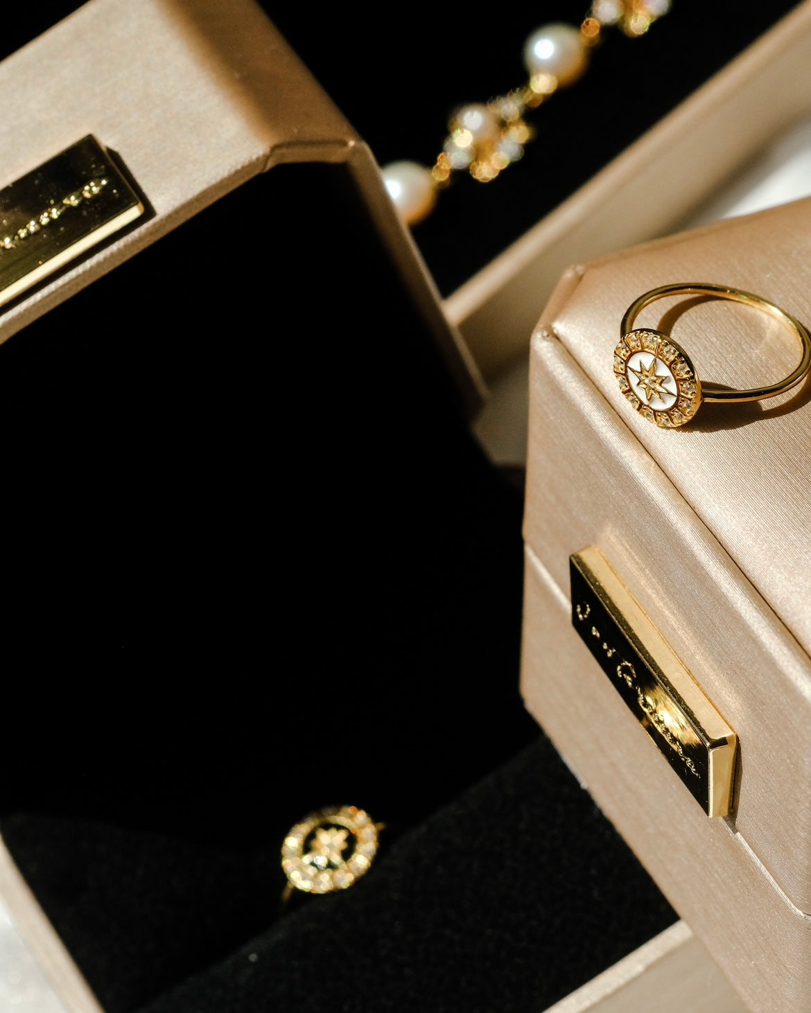 Sky Compass - Collection Peterpan | Friendship ring - silver plated with 18k Gold - chic -  European art