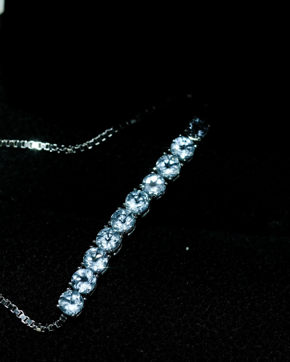 Sky Blue | Natural Blue Topaz - Classic bracelet - Freesize - 10 pc premium blue topaz