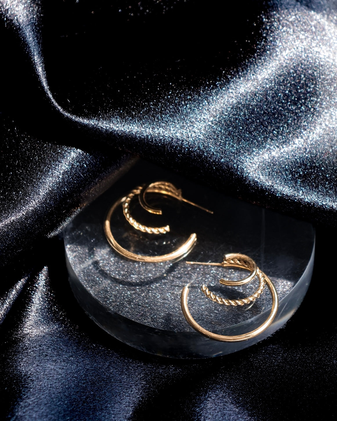 Trinity Hoops | Golden Hoops Modern earrings