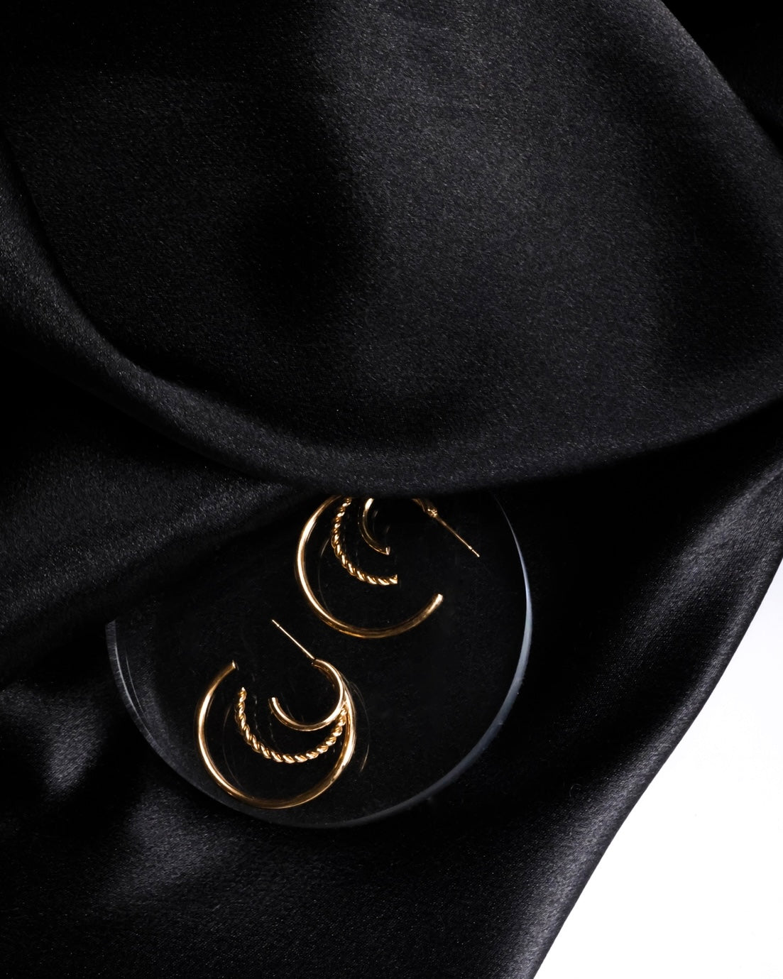 Trinity Hoops | Golden Hoops Modern earrings