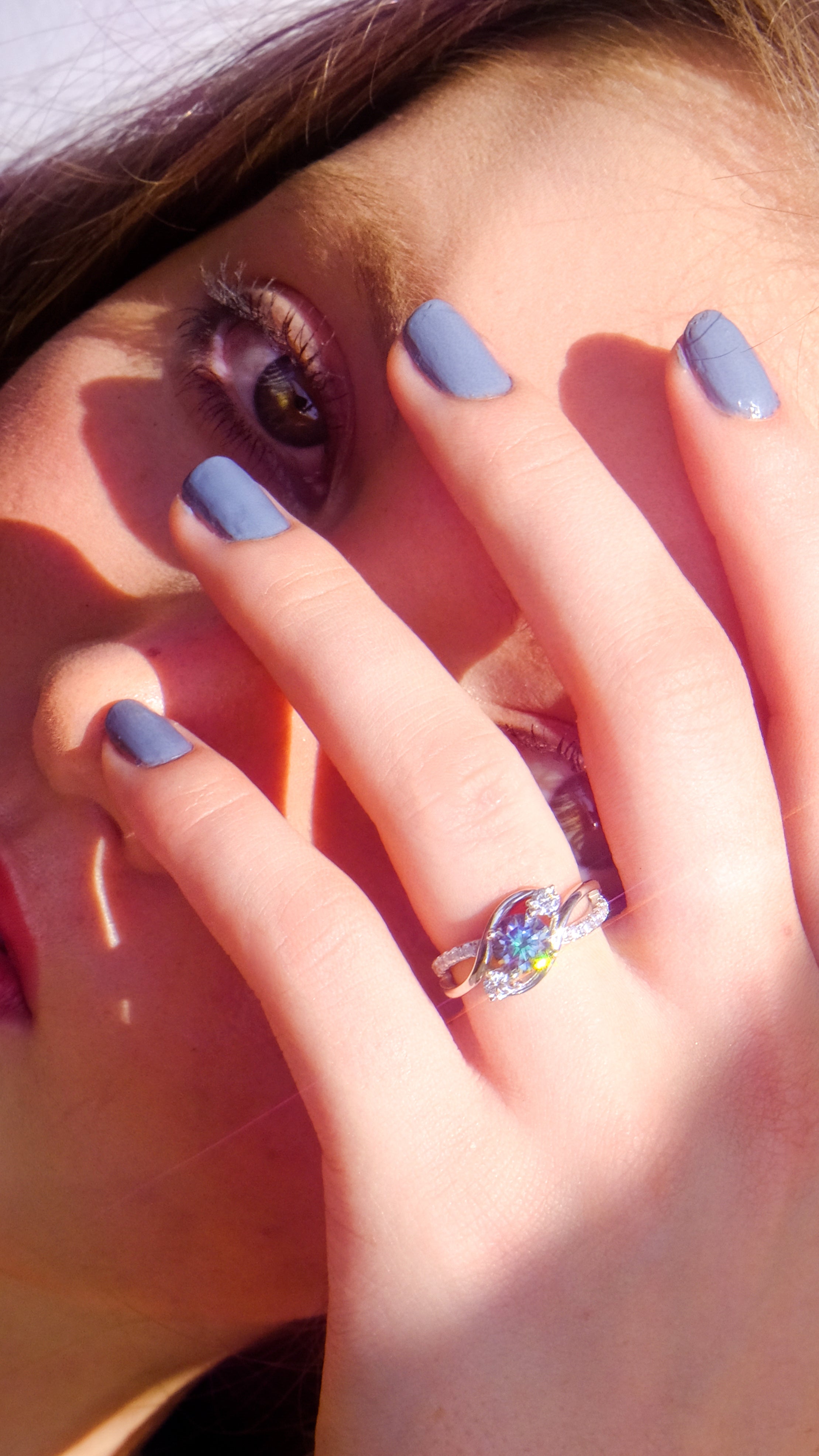 Nebula | Black Dazzling Moissanite Diamond Ring [Freesize|Adjustable]