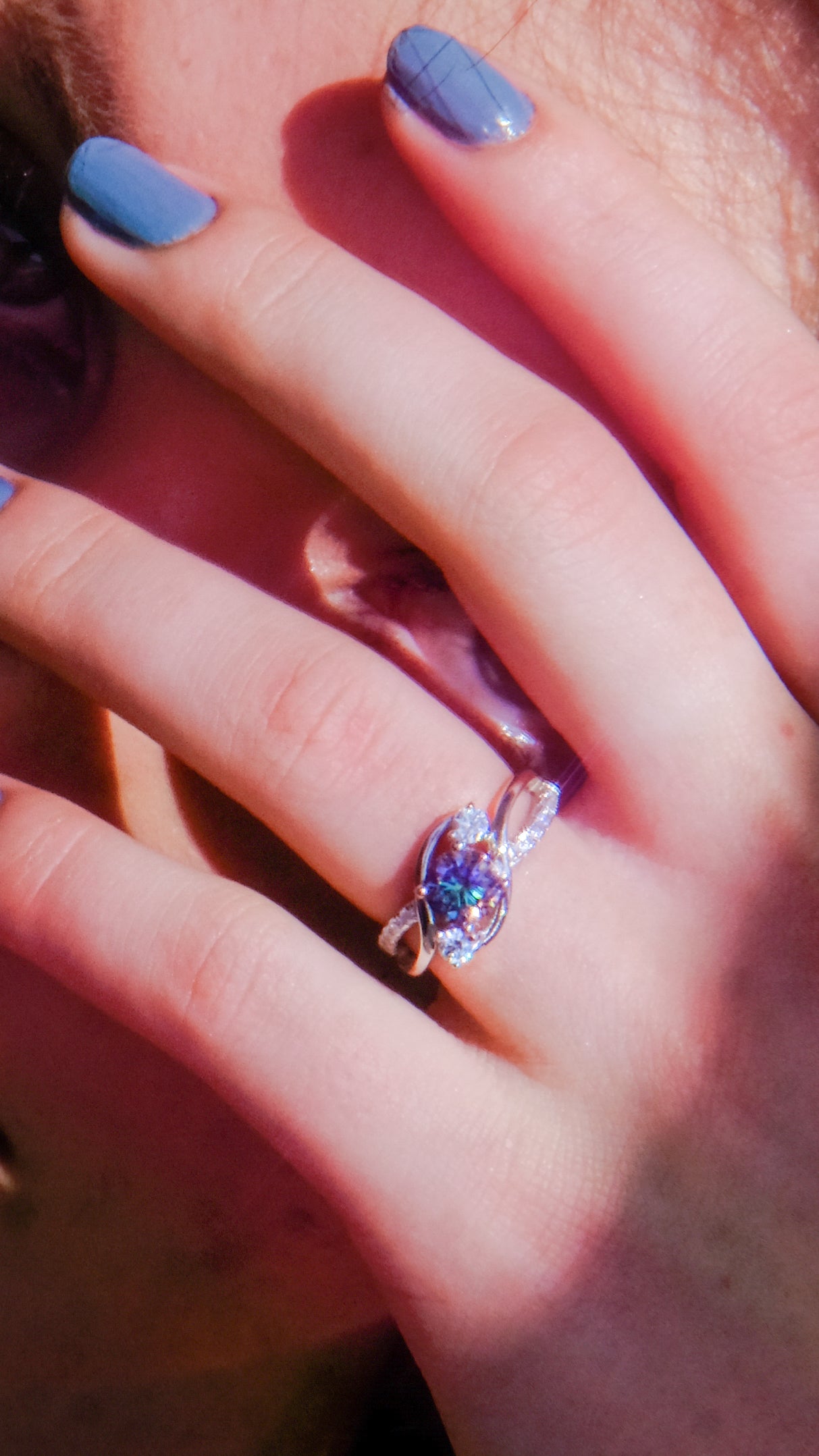 Nebula | Black Dazzling Moissanite Diamond Ring [Freesize|Adjustable]