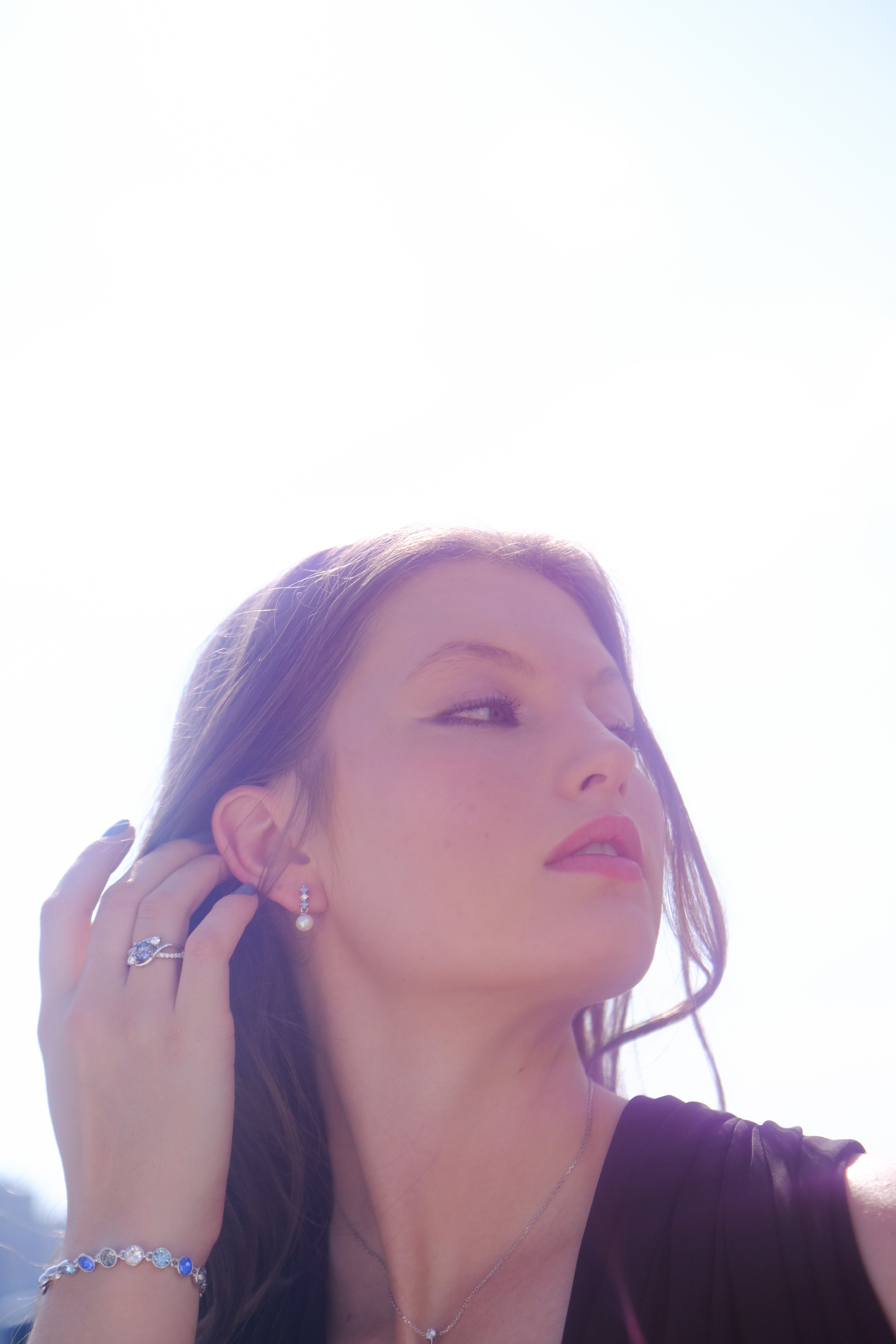 Stella Ocean Dream | Blue white Pearly earrings