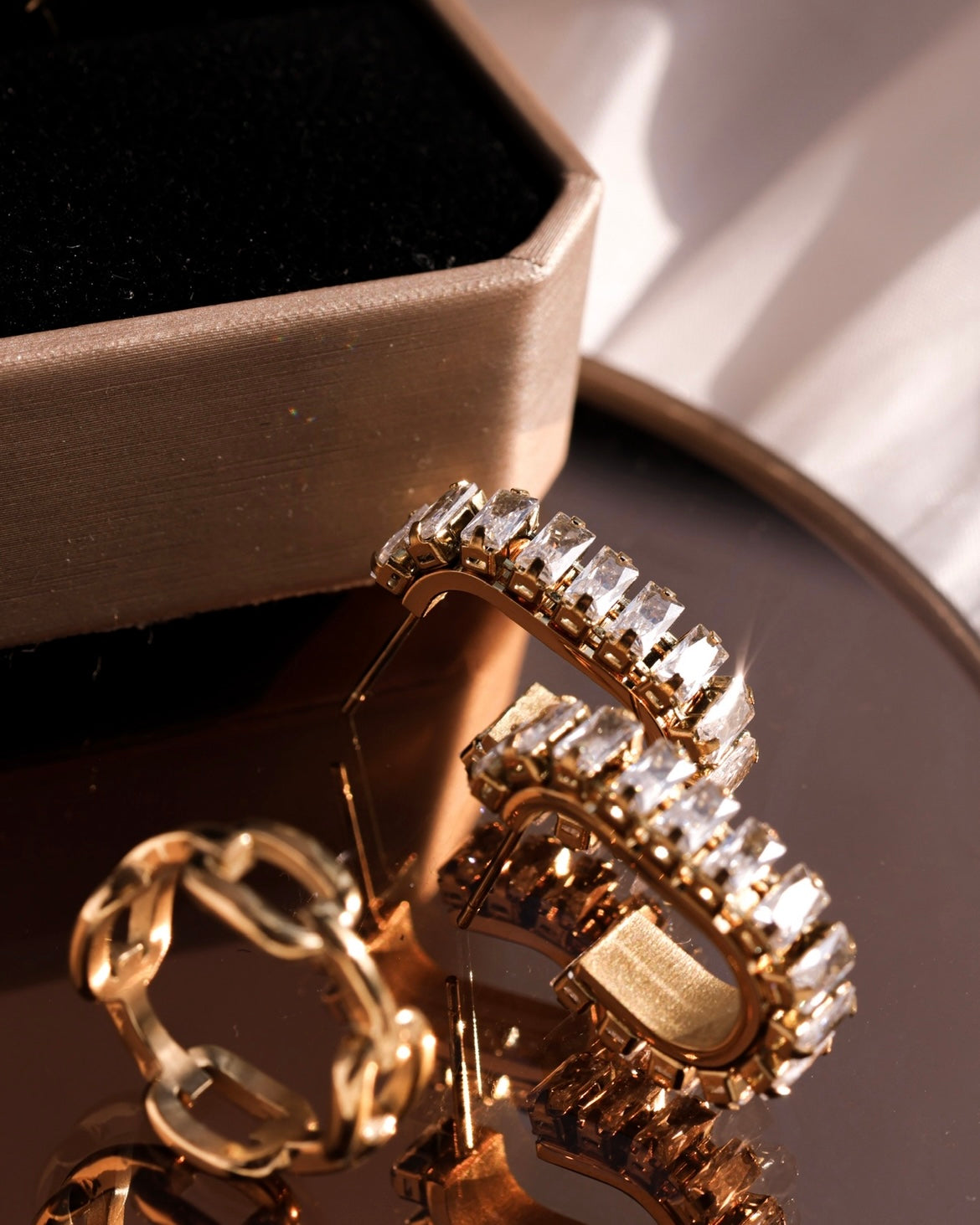 Grand Staircase Earrings| Emerald Cut