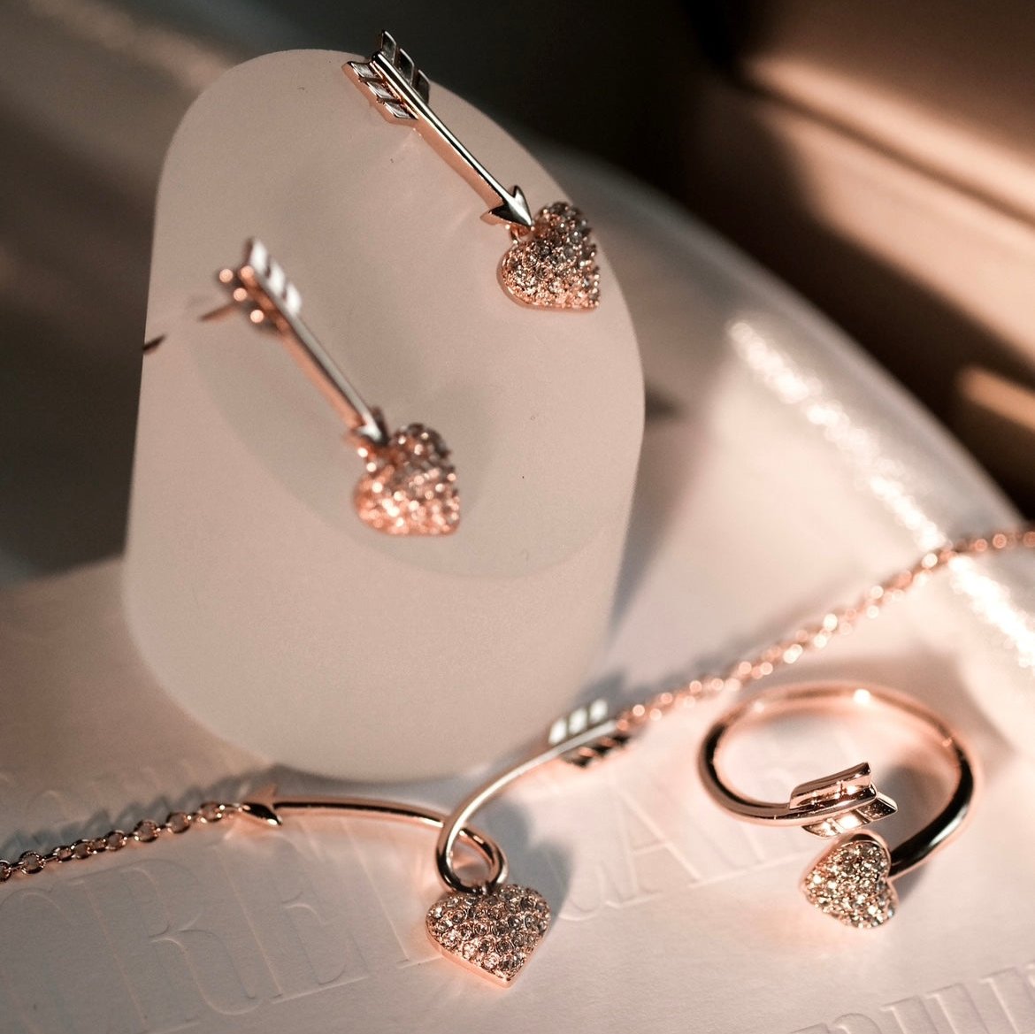 Cupid's Arrow (Set: necklace+earrings) - Valentine's Day Special - French classy design