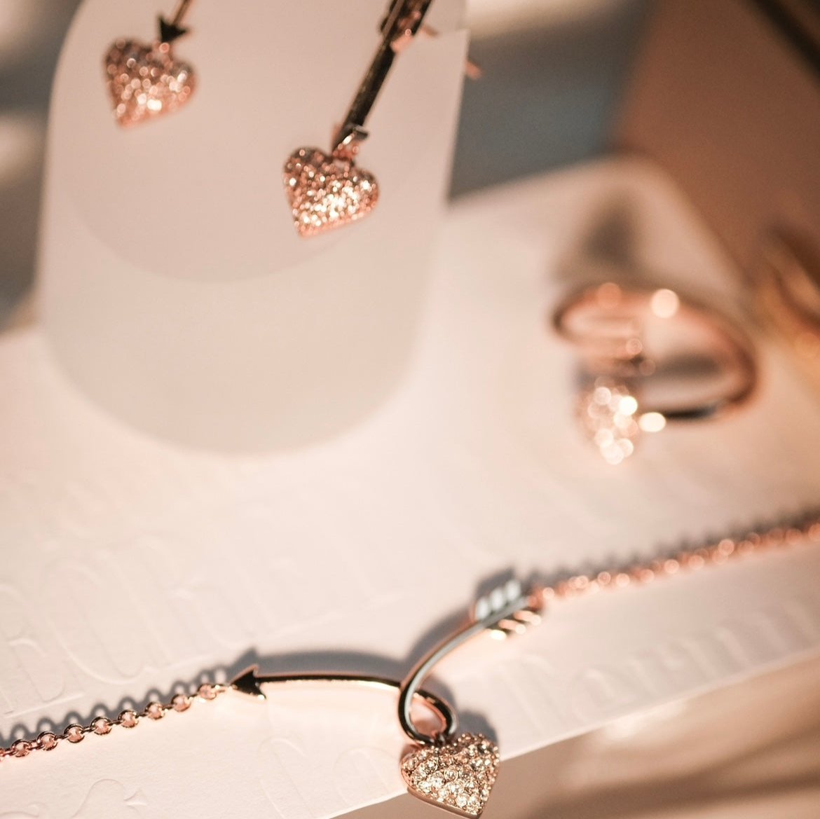 Cupid's Arrow (Set: necklace+earrings) - Valentine's Day Special - French classy design