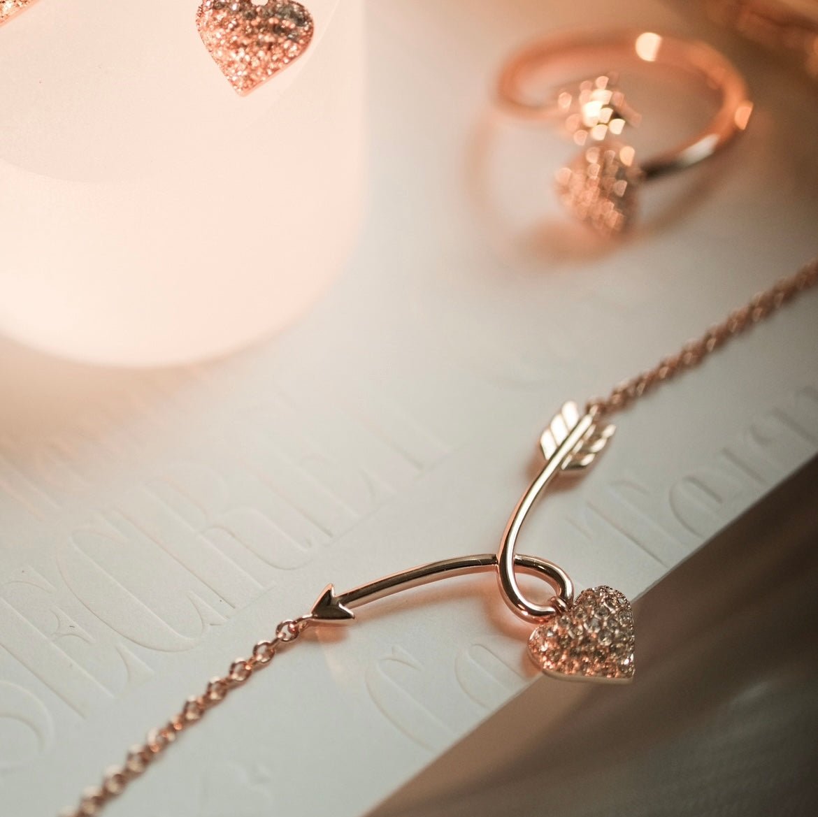 Cupid's Arrow (Set: necklace+earrings) - Valentine's Day Special - French classy design