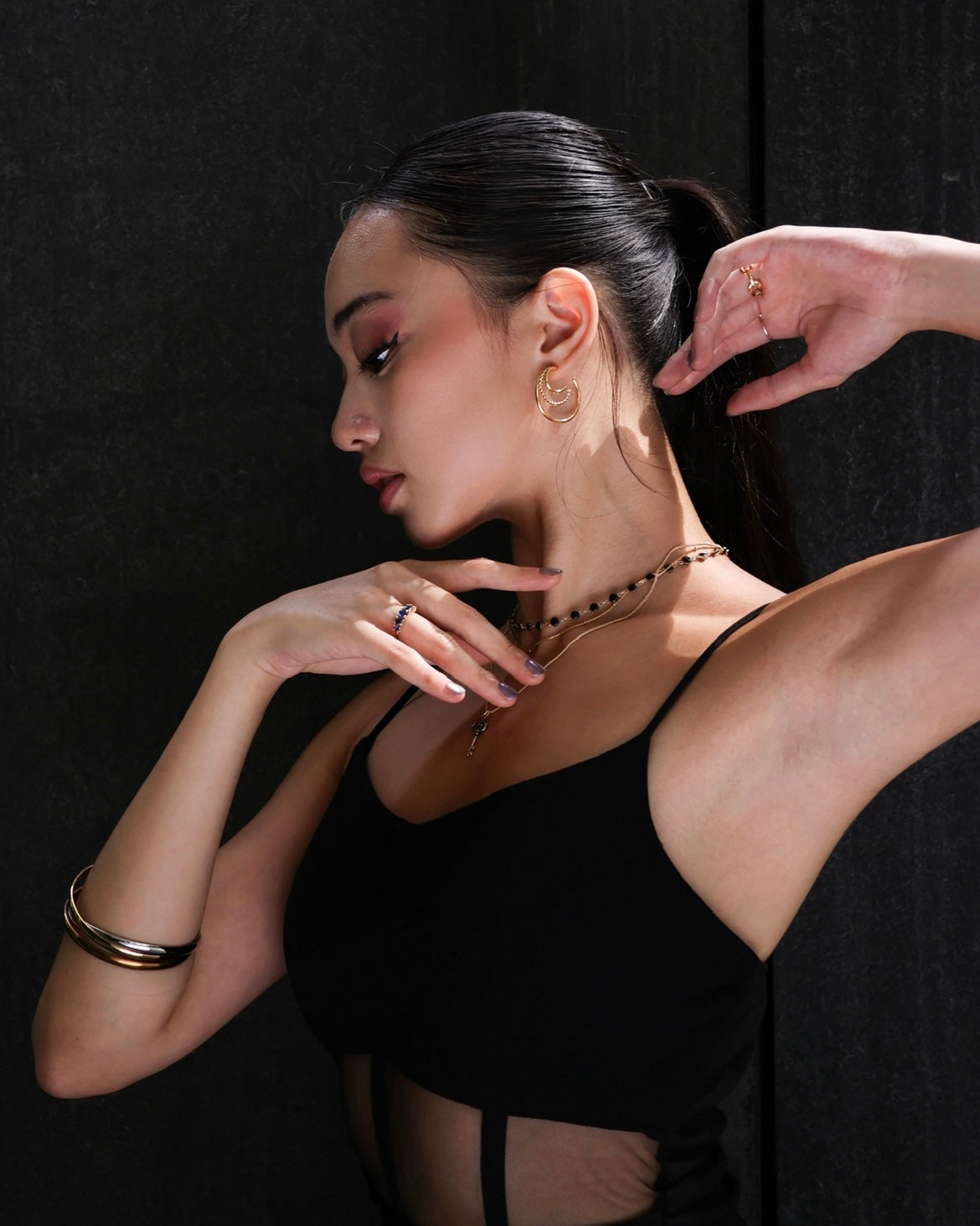 Horus Bangle | three layers arm bangle