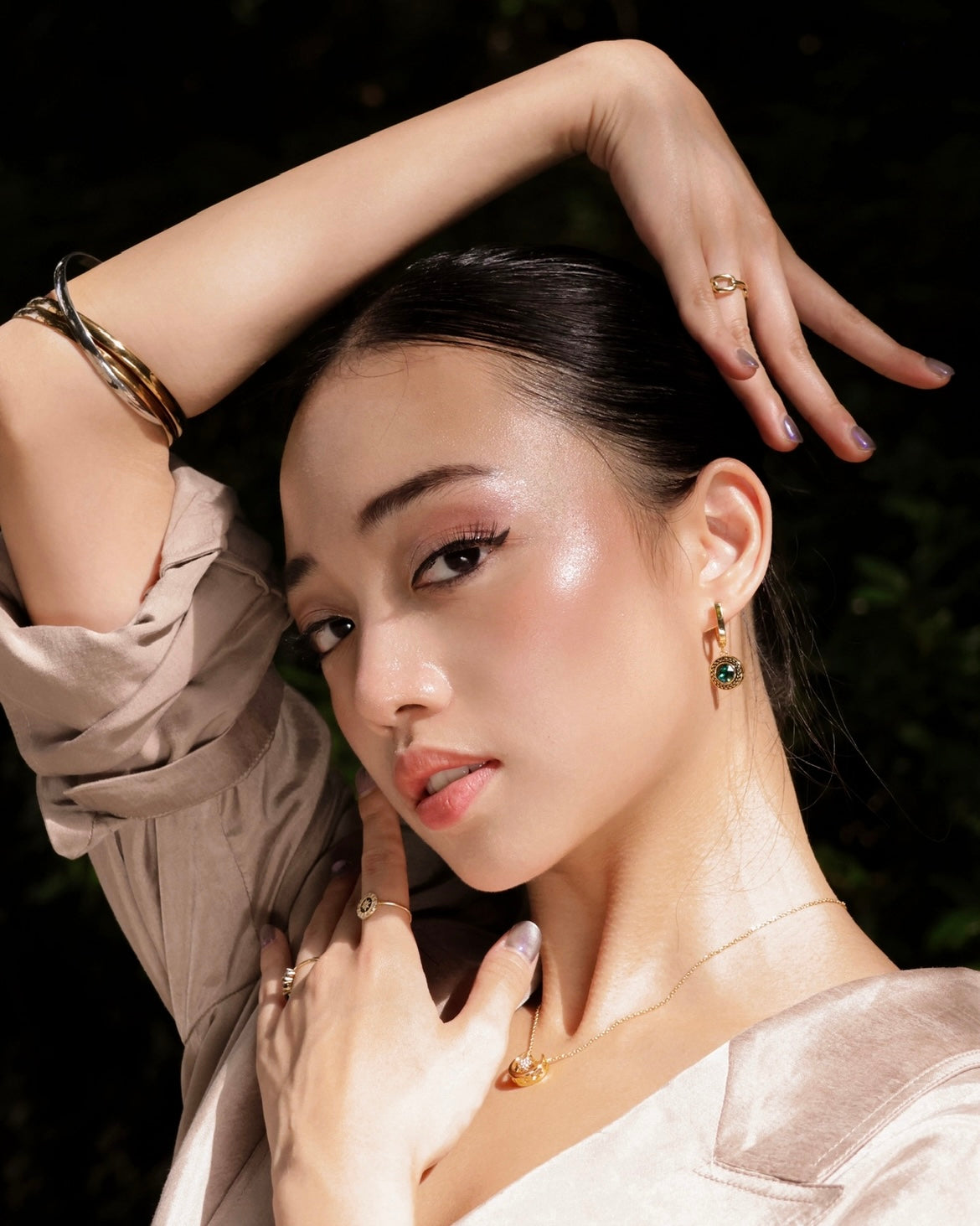 Horus Bangle | three layers arm bangle