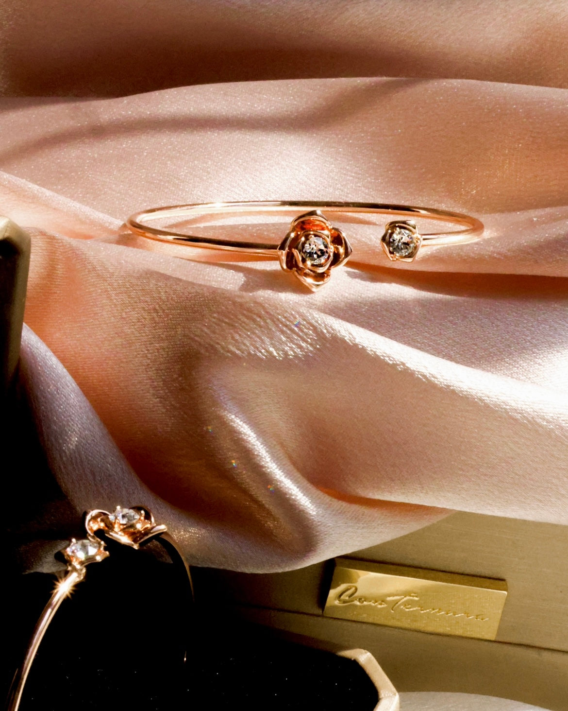 Love, Rosie | Romantic adjustable rose bangle - Best gift for yourself or your love (18k Rose gold)