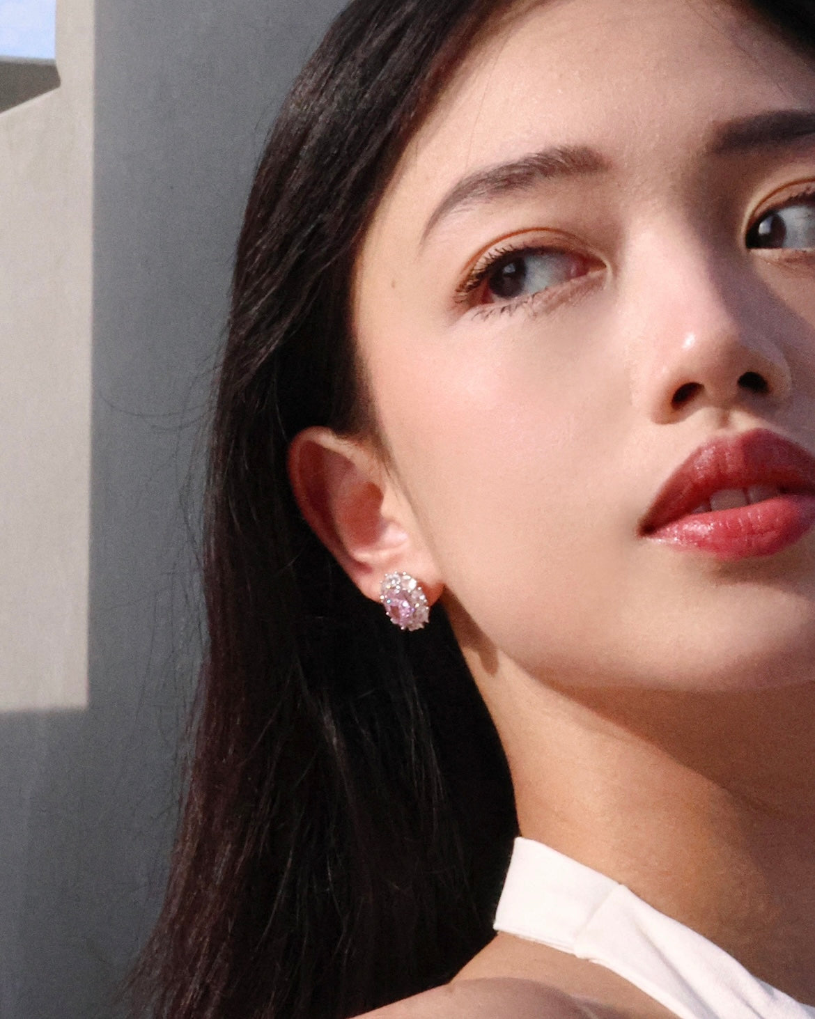 Pinky Cloud| Ice crushed Pink High-Carbon Diamond Vintage design