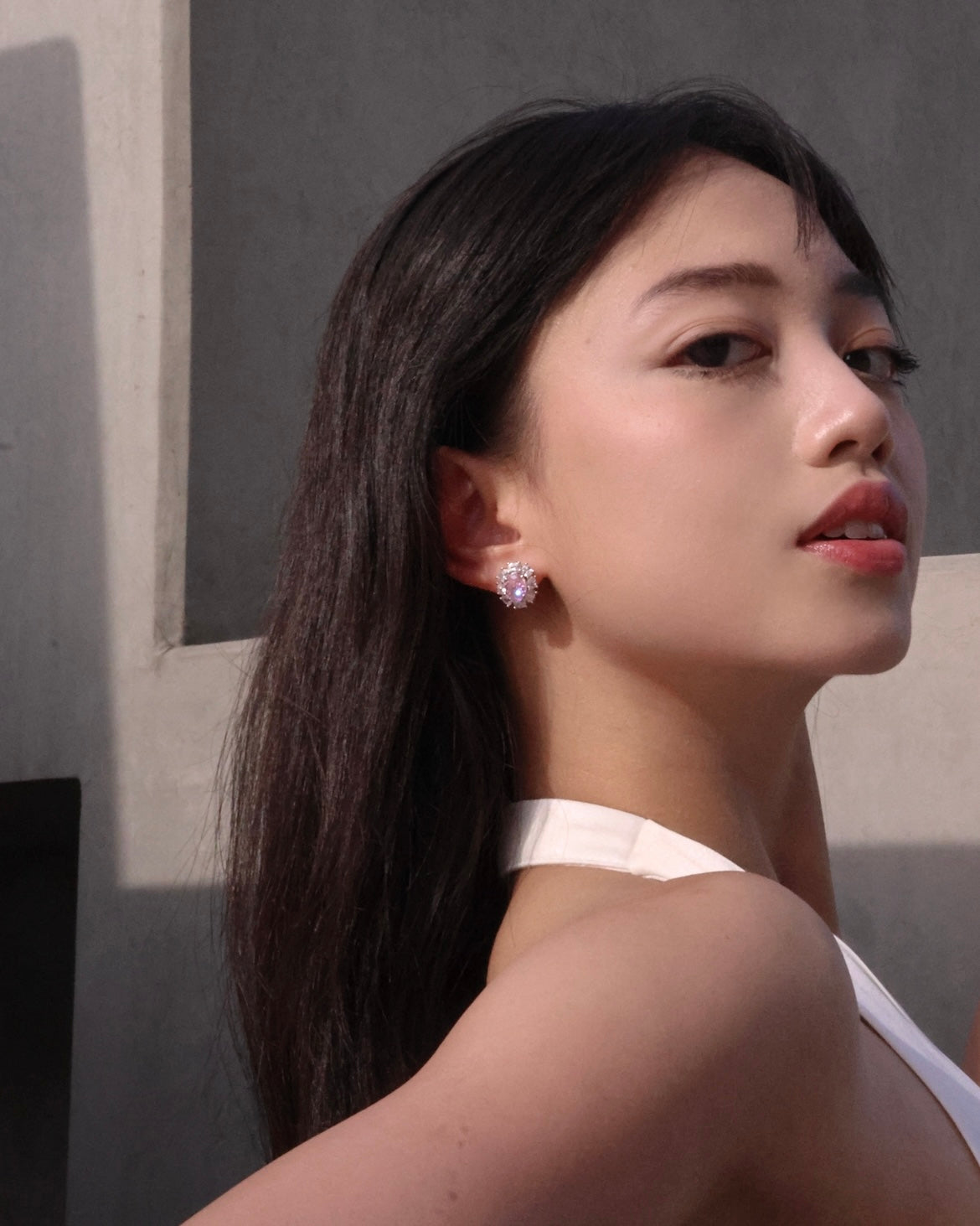 Pinky Cloud| Ice crushed Pink High-Carbon Diamond Vintage design