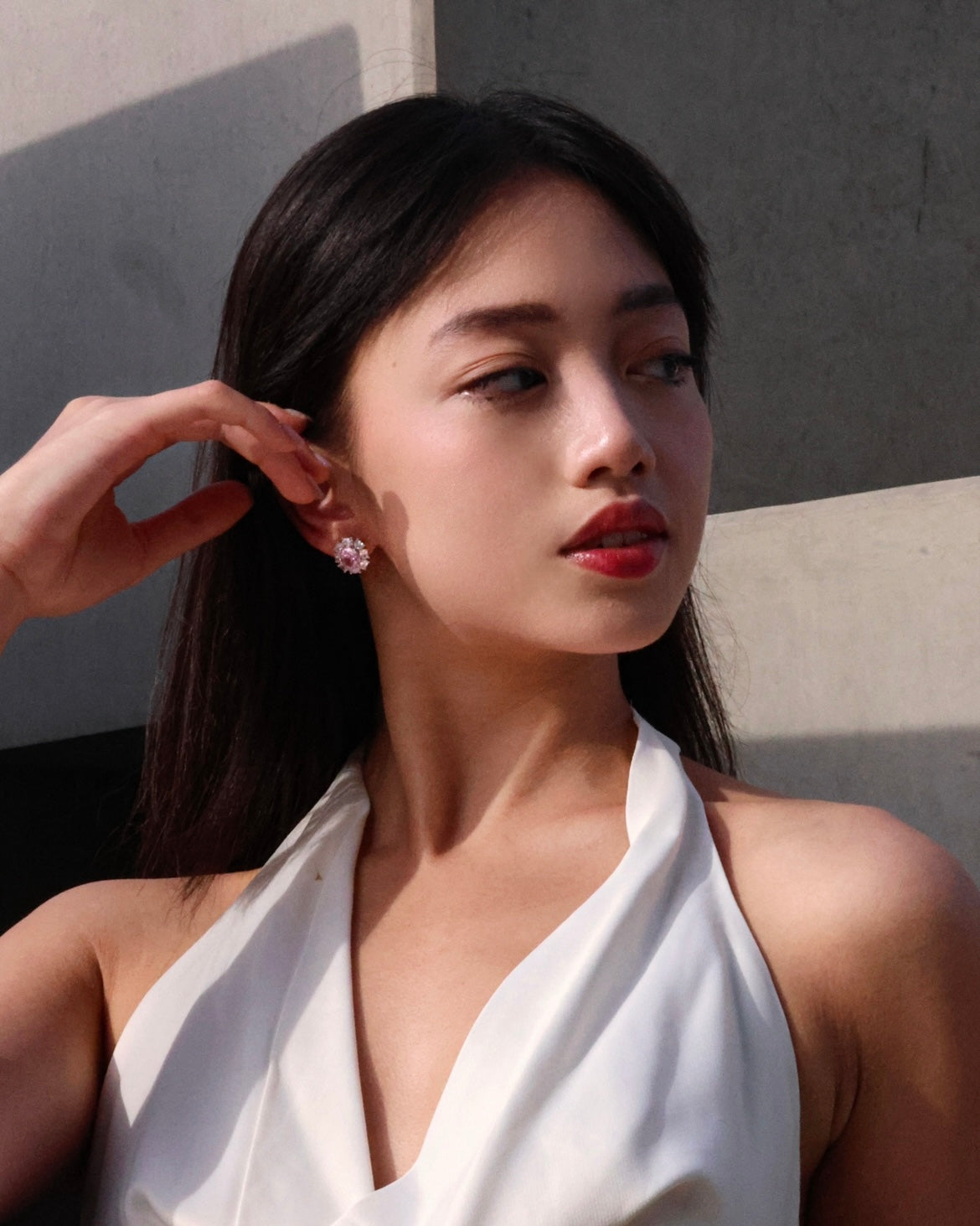 Pinky Cloud| Ice crushed Pink High-Carbon Diamond Vintage design