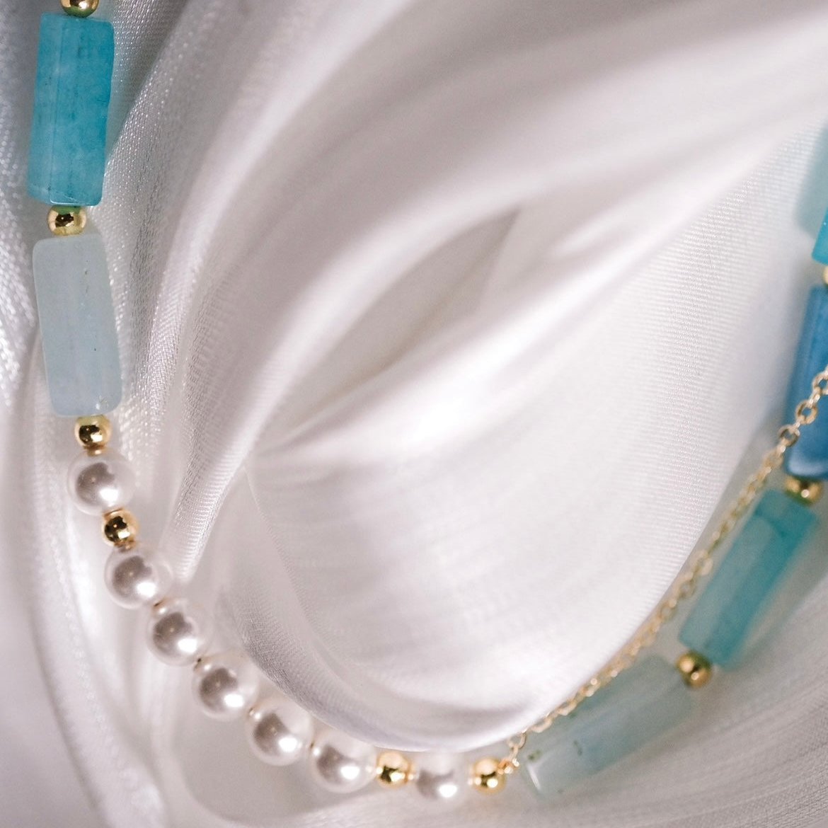 Gold Lyre | Natural Blue stone (Natural pattern- Perfect imperfection with Apollo Sun) Short necklace