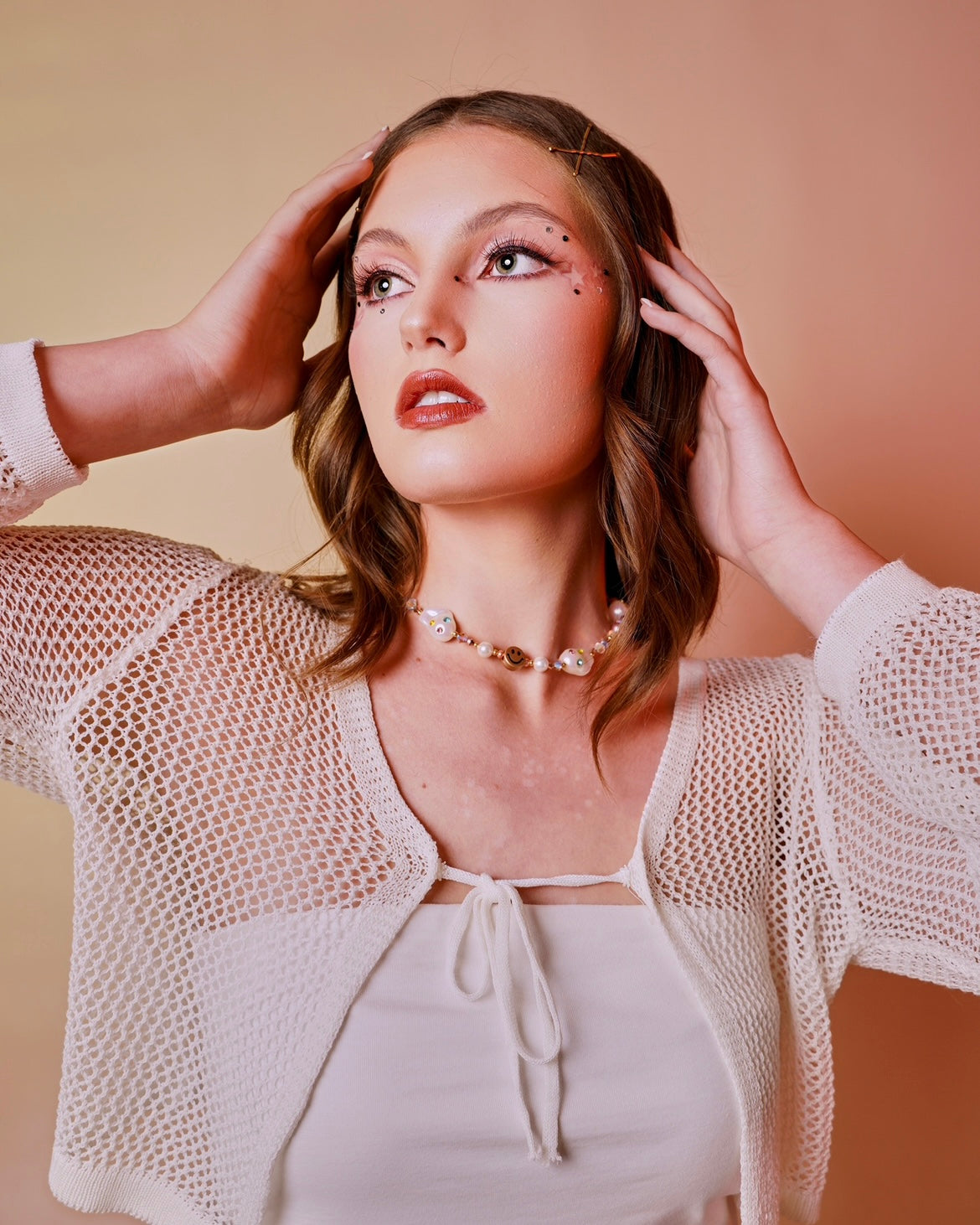 Smiley :) Pearl Playful Necklace - Colourful, eye catchy