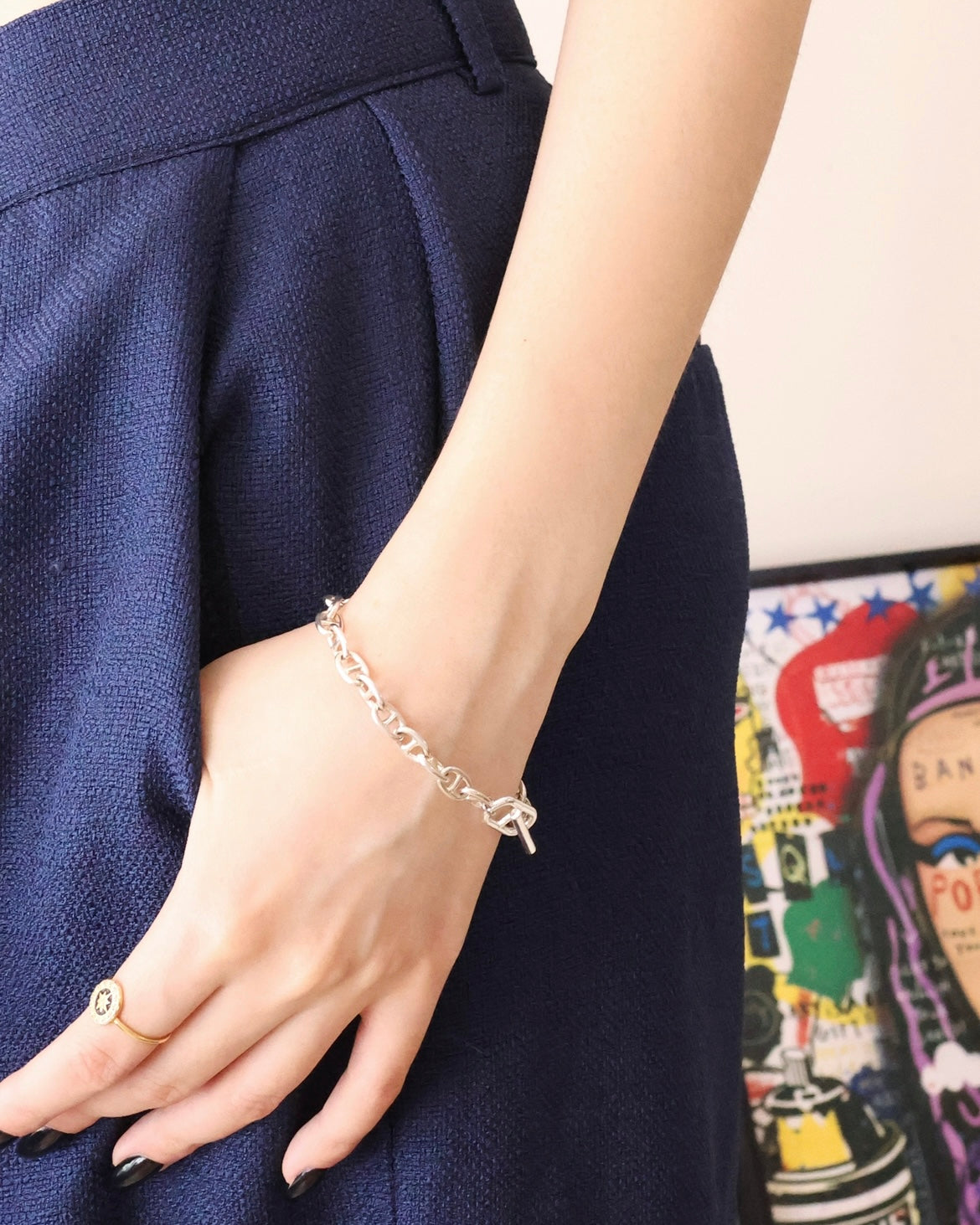 the Parallel Lock | silver classy luxurious bracelet