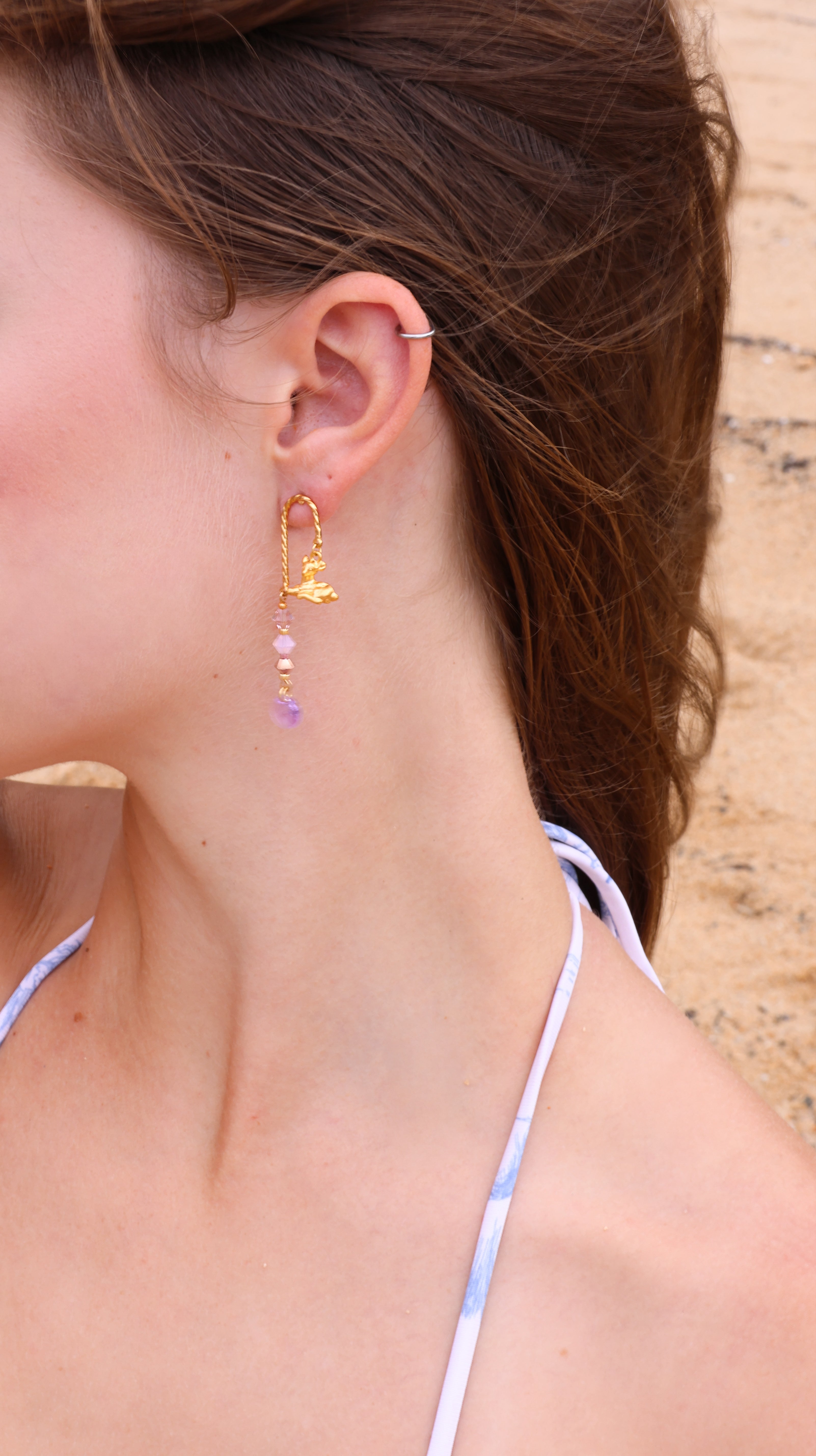 the Deer and the Gem | Sparkling goddess earrings (Limited Quantity)