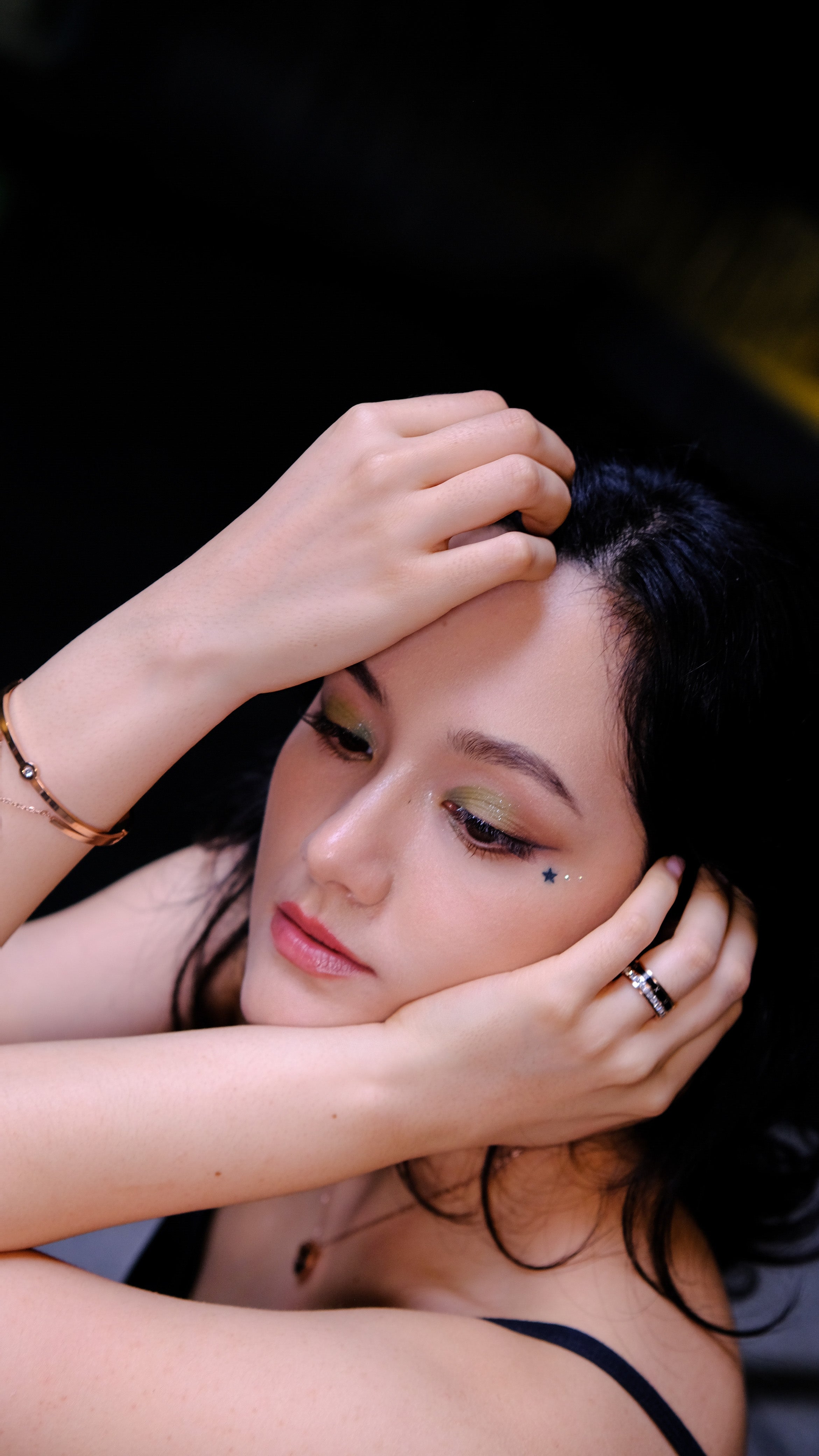 Pixie Dust - Collection Peterpan | US Size4-10 Square crystal ring - Timeless - Titanium