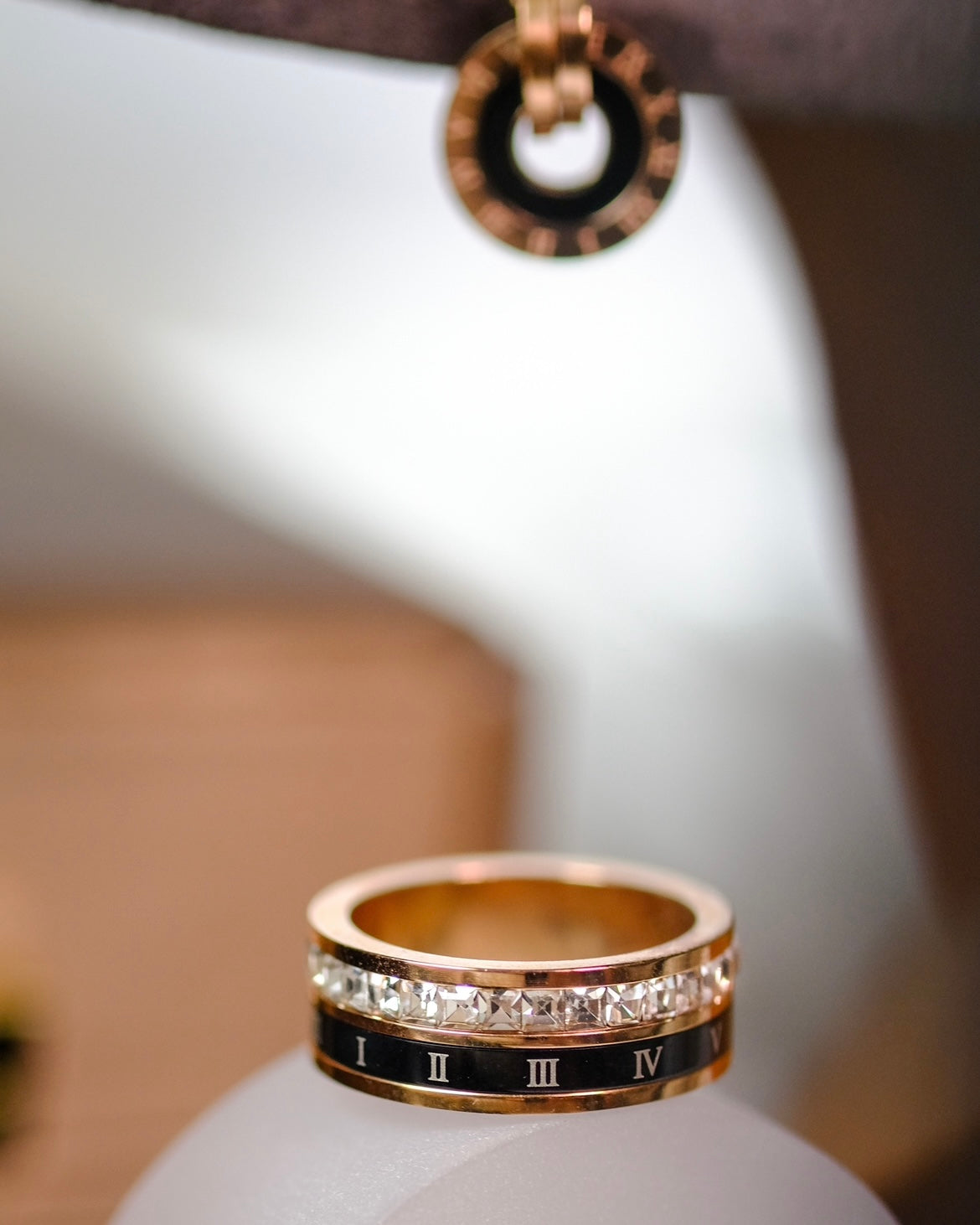 Pixie Dust - Collection Peterpan | US Size4-10 Square crystal ring - Timeless - Titanium