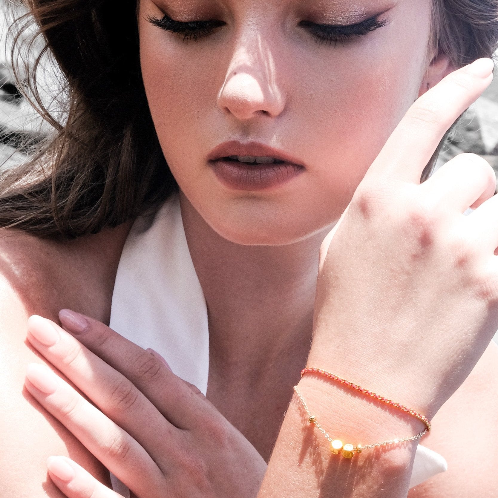 Crimson | Red Thread: Embrace the magic and let it guide you to your destined love - Adjustable Buckle- Two Capital letters