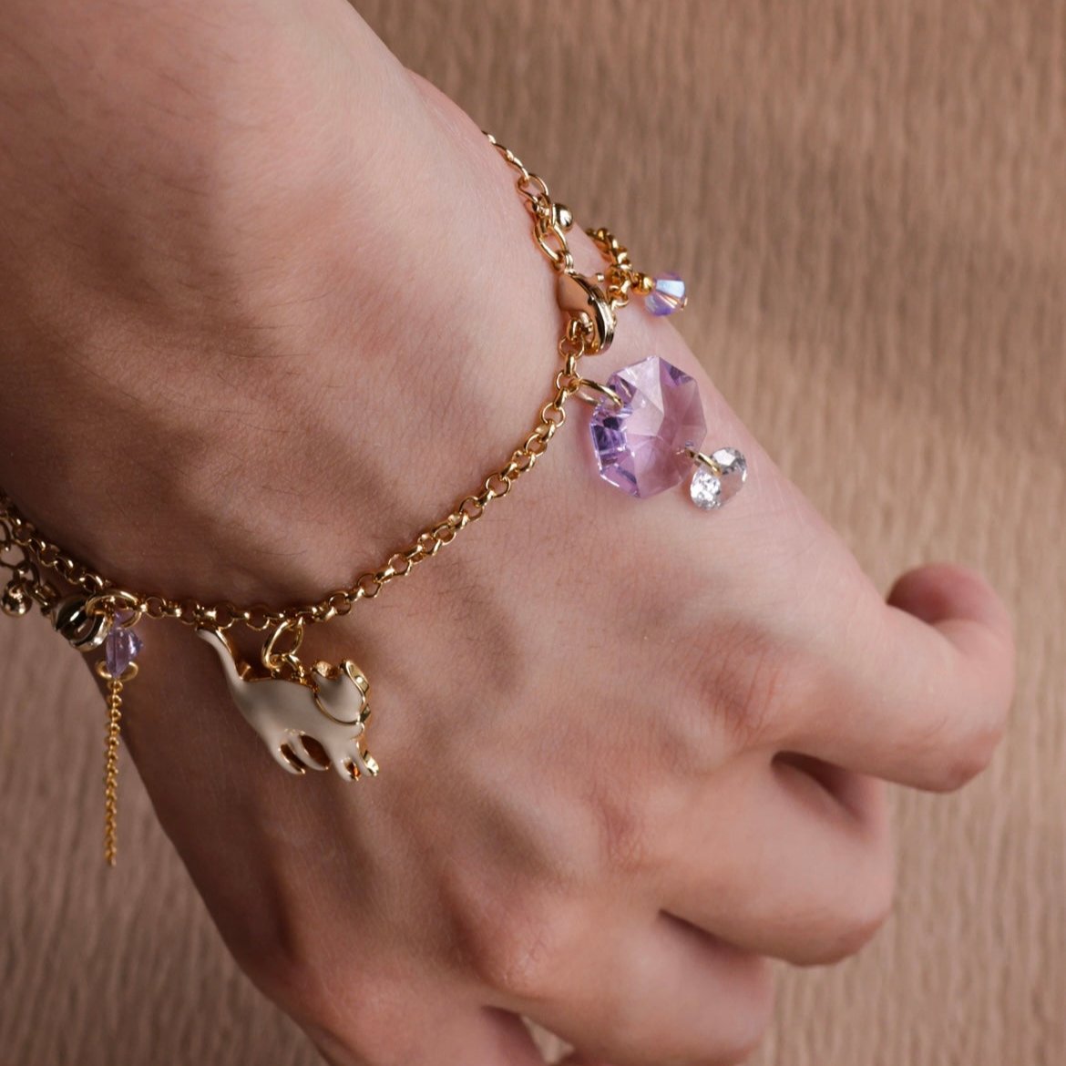 bag chain/ bracelet [2 in 1] Gem and the deer