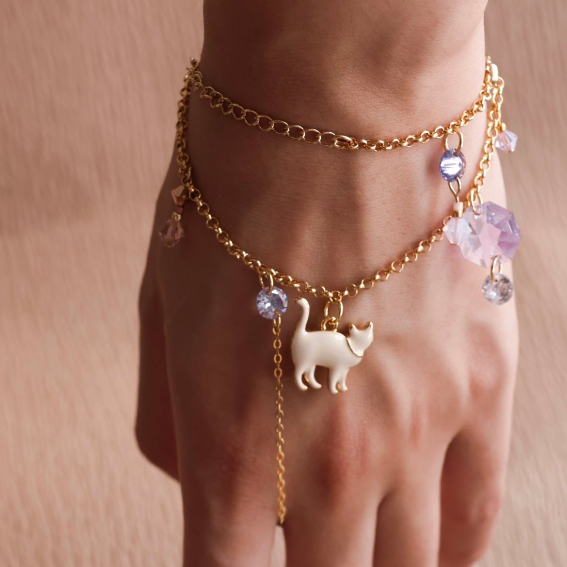 bag chain/ bracelet [2 in 1] Gem and the deer