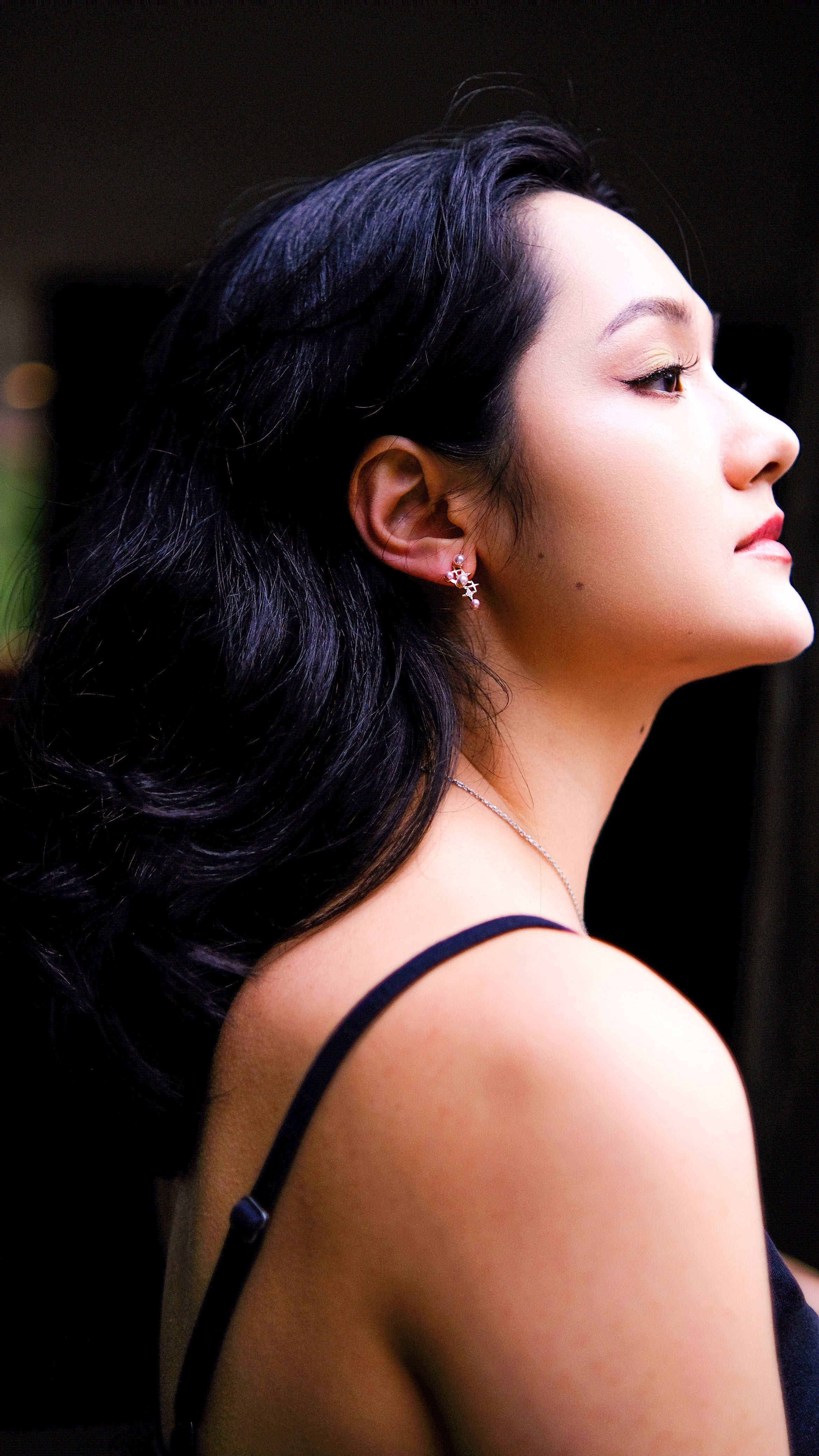 Second Star to the Right | Collection Peterpan in Neverland - Pearl starry earrings