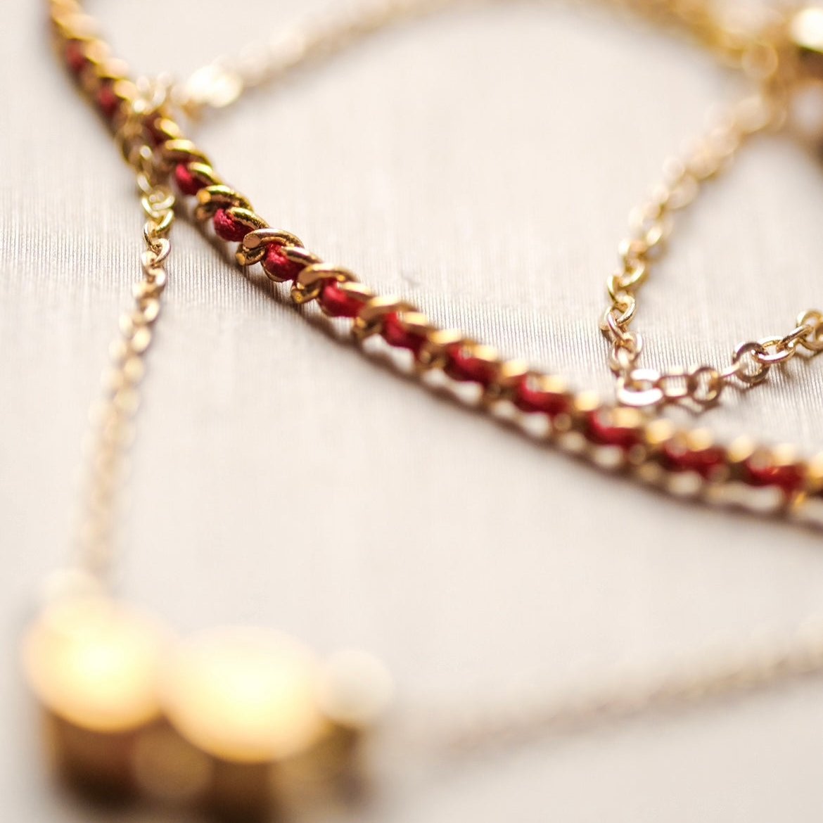 Crimson | Red Thread: Embrace the magic and let it guide you to your destined love - Adjustable Buckle- Two Capital letters