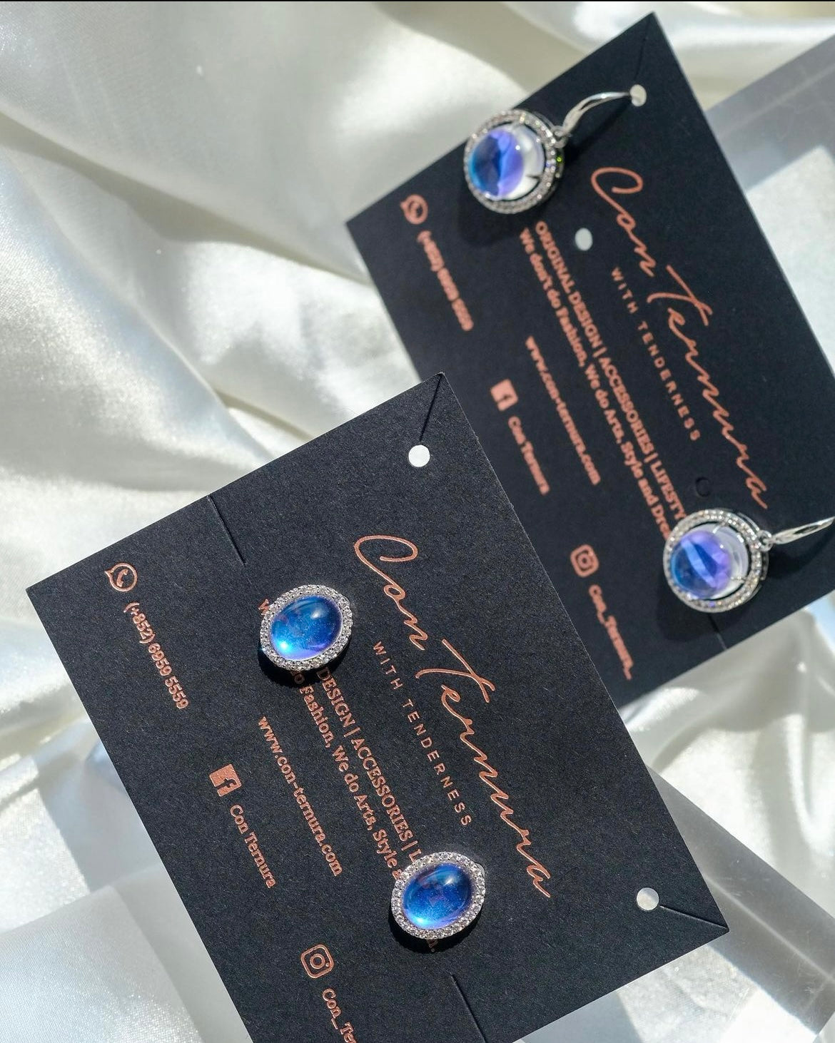 Talking to the Moon | Collection To: Me - High Quality Moonstone earrings: Daily Essentials