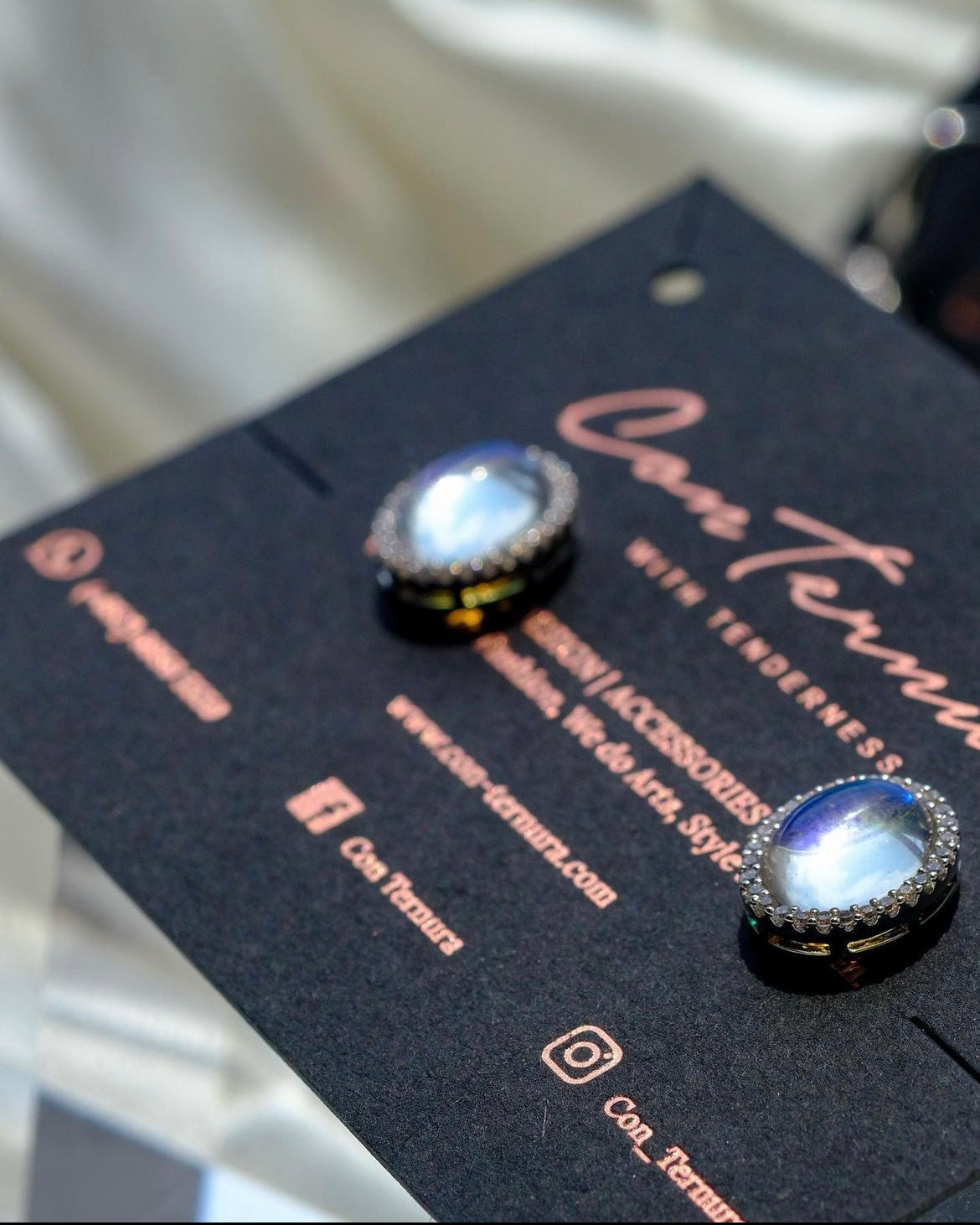 Talking to the Moon | Collection To: Me - High Quality Moonstone earrings: Daily Essentials