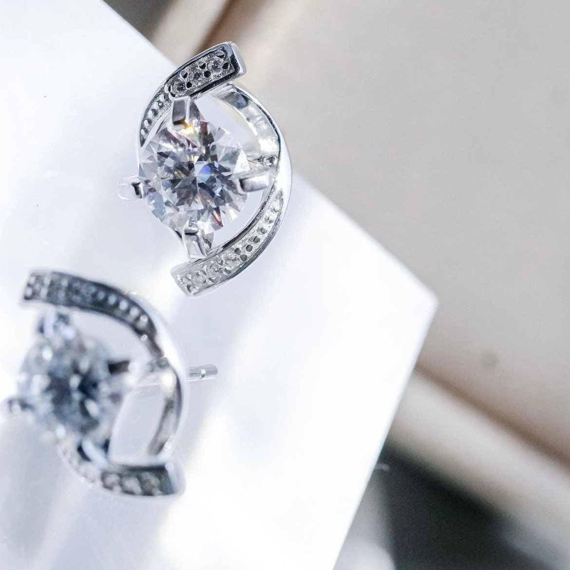 No Matter | Collection to every girl- Aesthetic, classic & modern Diamond earrings