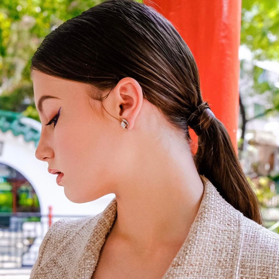 No Matter | Collection to every girl- Aesthetic, classic & modern Diamond earrings